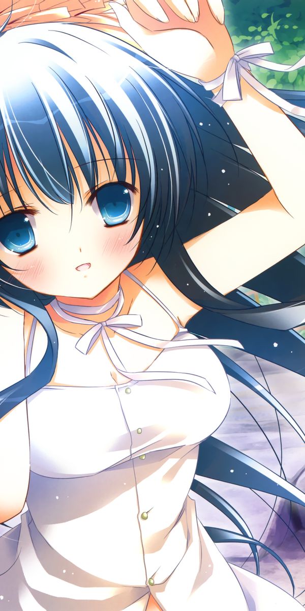 Papel de parede para celular: Anime, Original, Olhos Azuis, Cabelo Azul ...