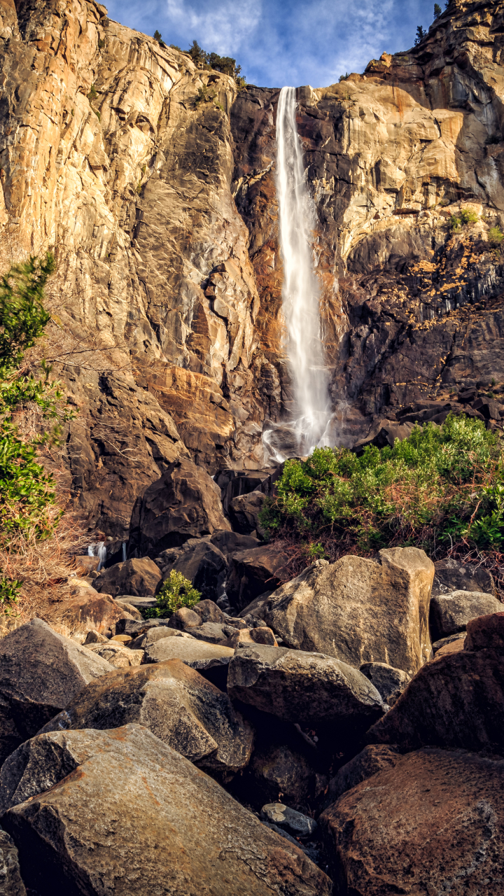 Descarga gratuita de fondo de pantalla para móvil de Naturaleza, Cascadas, Cascada, Acantilado, Tierra/naturaleza.