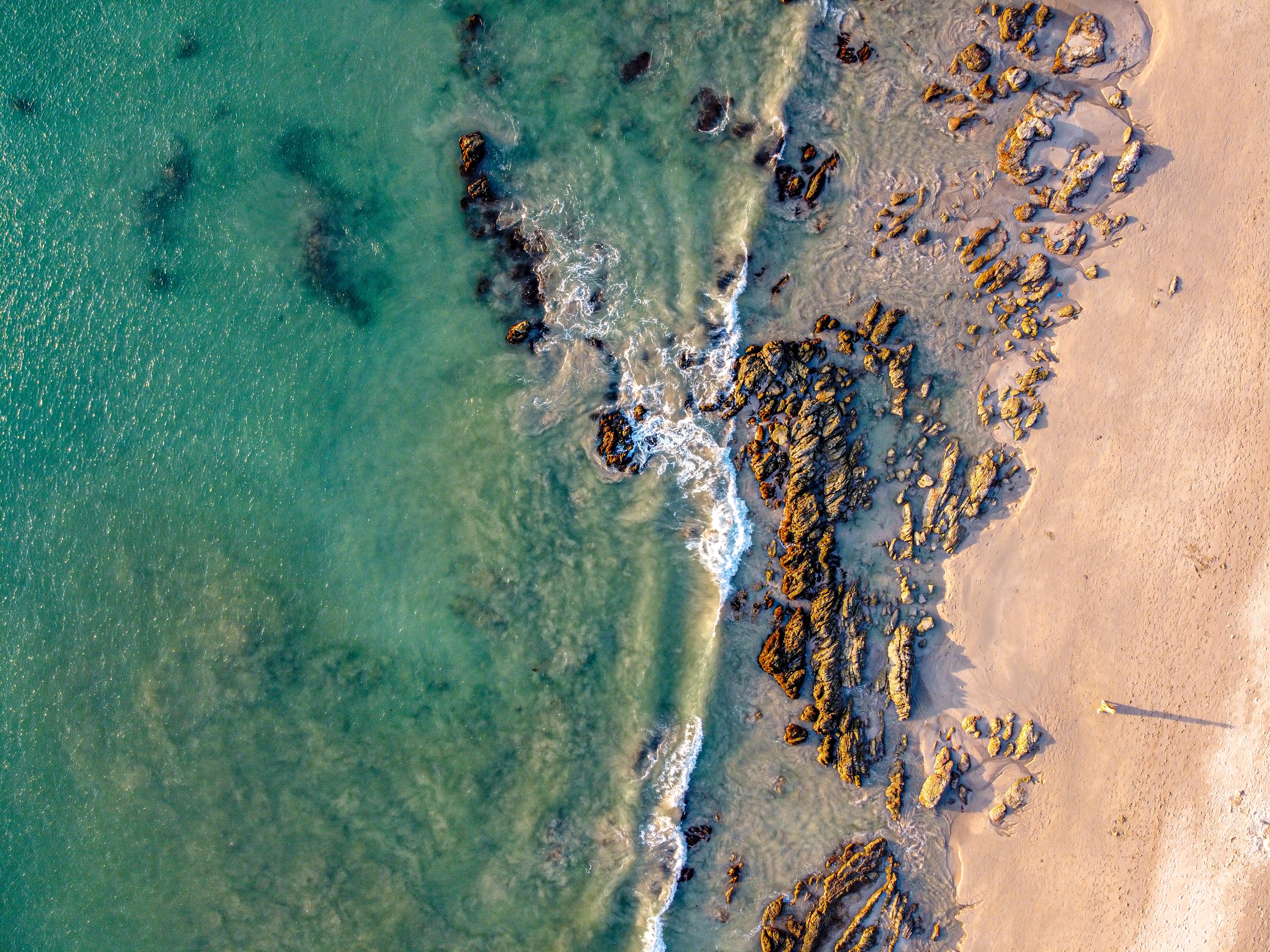 view from above, nature, sea, beach, rocks, coast Full HD