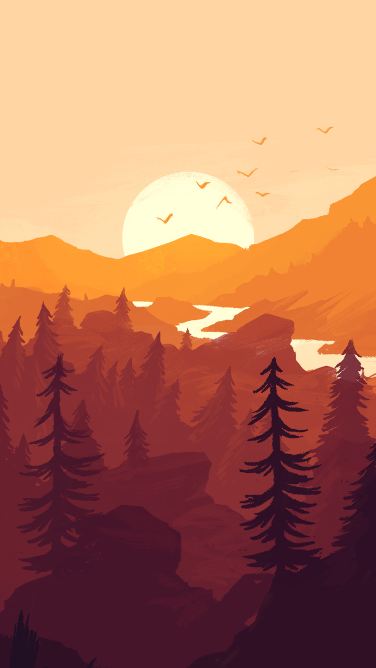Download mobile wallpaper Sunset, Video Game, Firewatch for free.