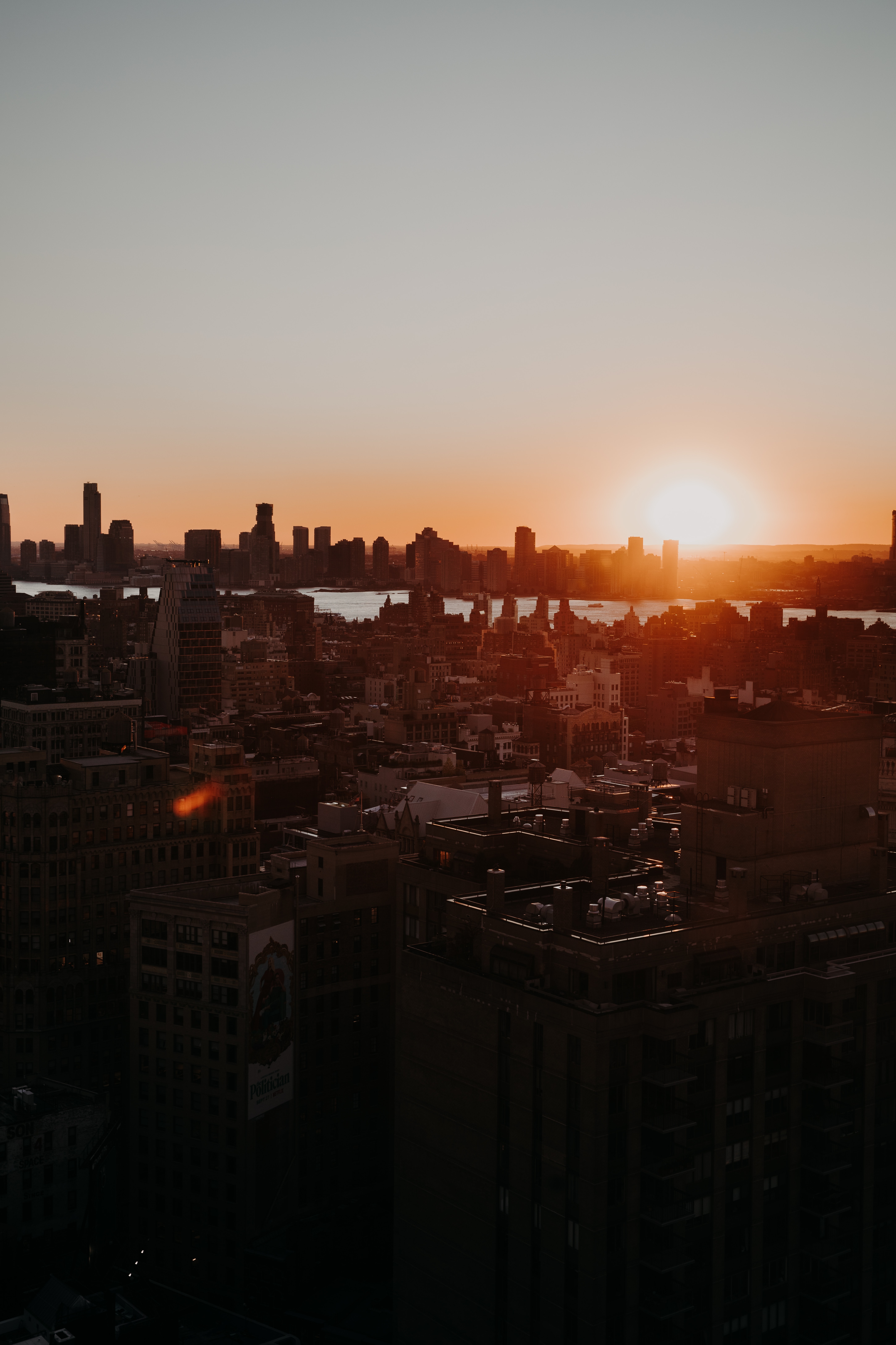 PCデスクトップに日没, 市, 上から見る, 都市, サン, 建物画像を無料でダウンロード