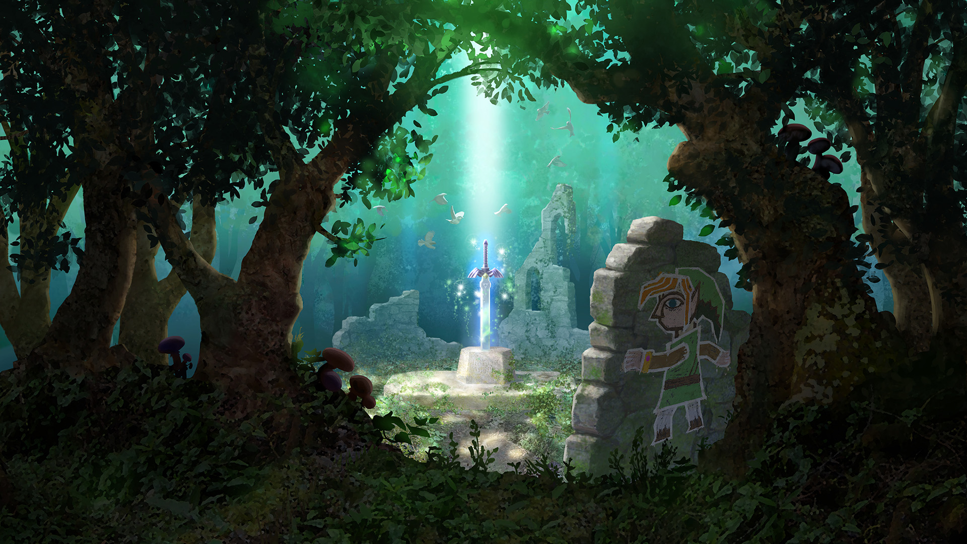 Скачать обои Легенда О Zelda: Связь Между Мирами на телефон бесплатно