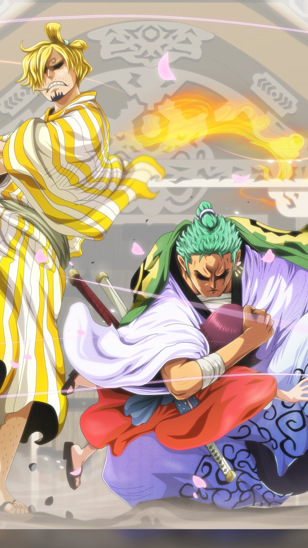 Descarga gratuita de fondo de pantalla para móvil de Animado, One Piece, Roronoa Zoro, Sanji (Una Pieza), Toko (Una Pieza).