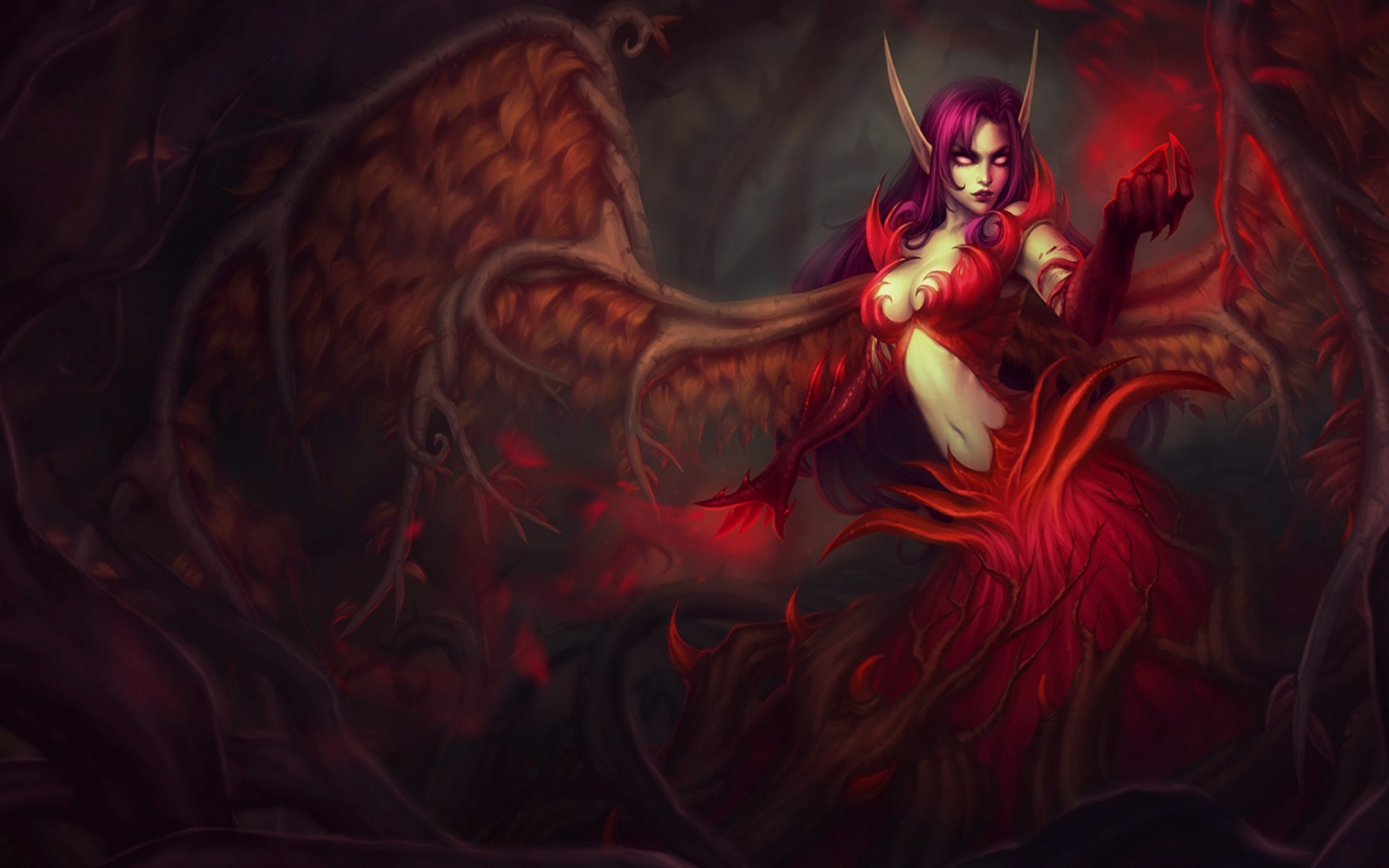 Free download wallpaper Fantasy, League Of Legends, Wings, Angel, Horns, Demon, Video Game, Morgana (League Of Legends) on your PC desktop