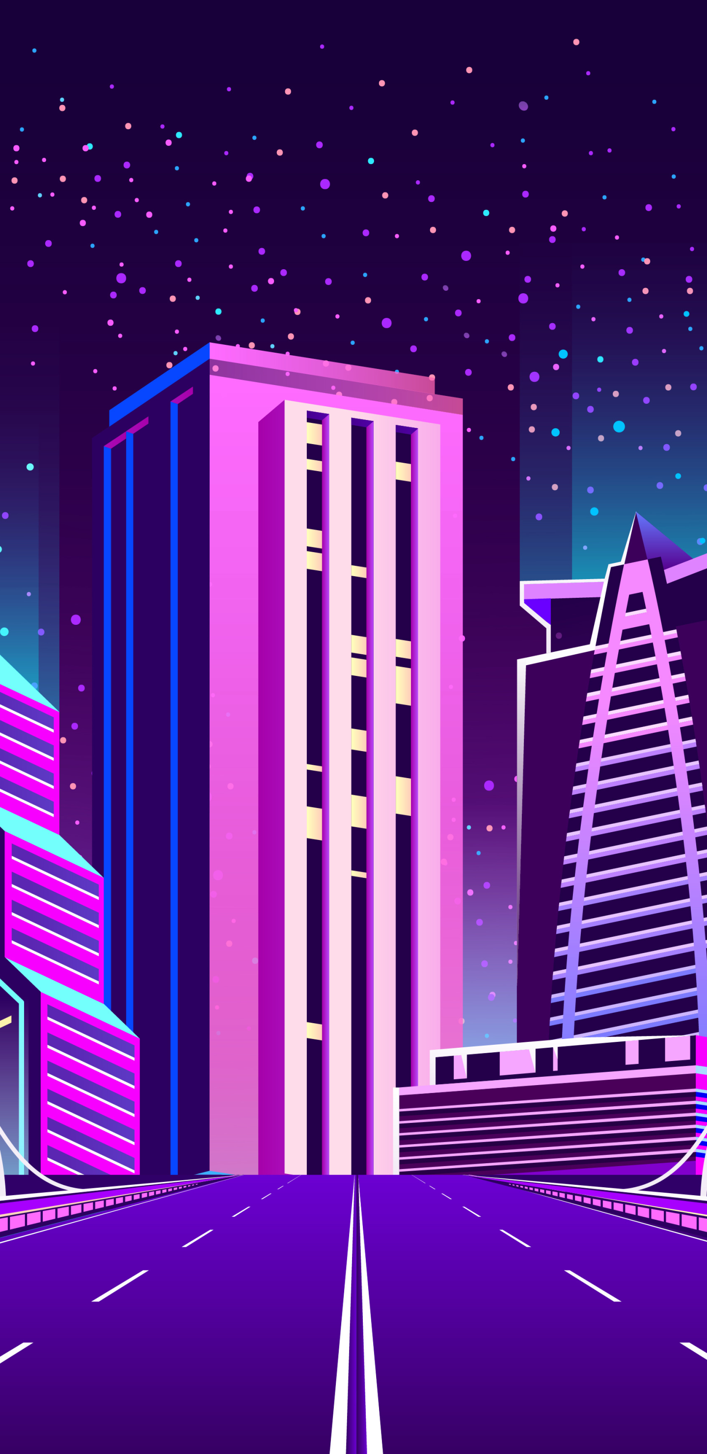 Download mobile wallpaper City, Skyscraper, Building, Road, Artistic for free.