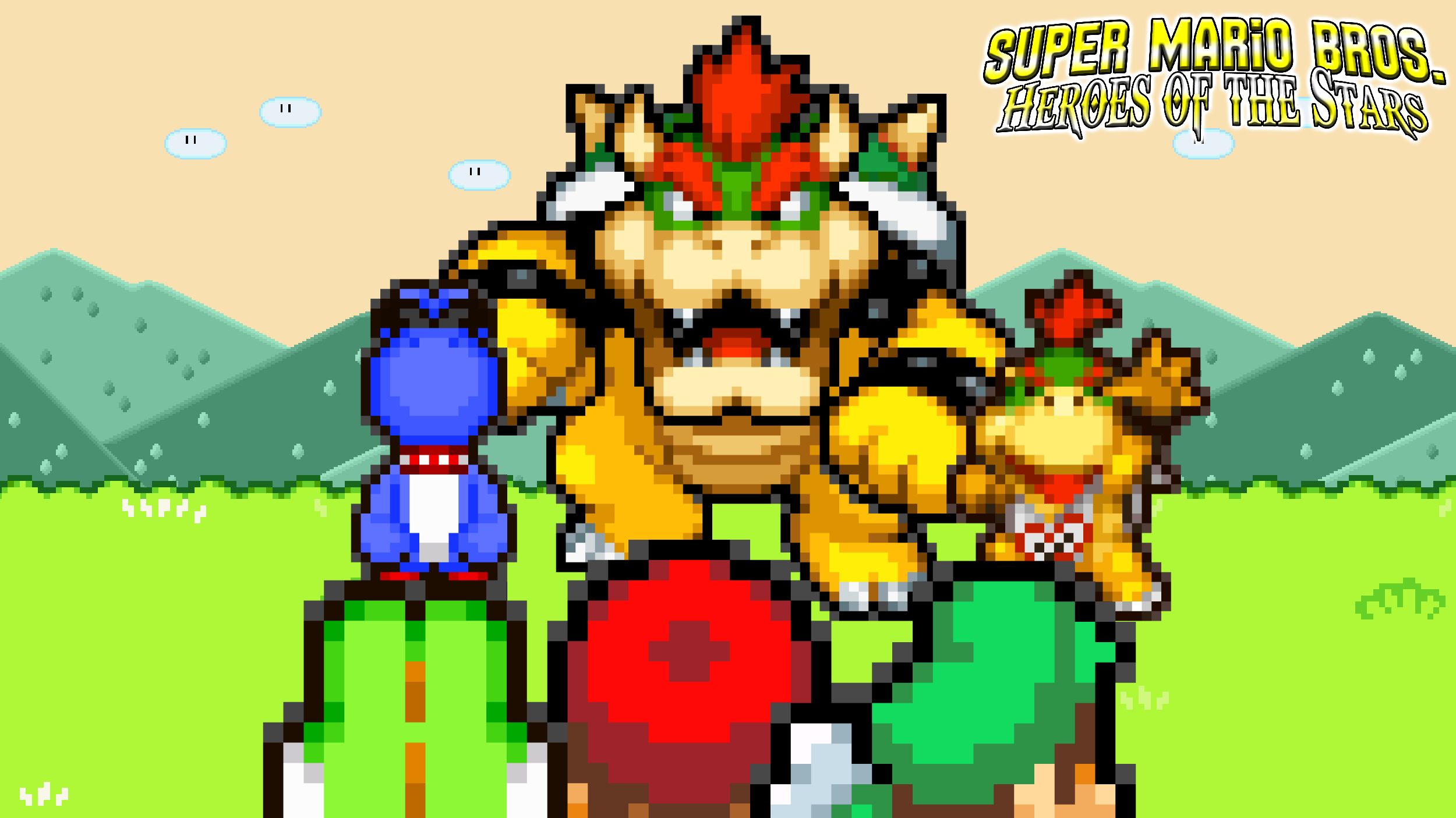Download mobile wallpaper Bowser Jr, Luigi, Bowser, Yoshi, Super Mario Bros, Mario, Video Game for free.