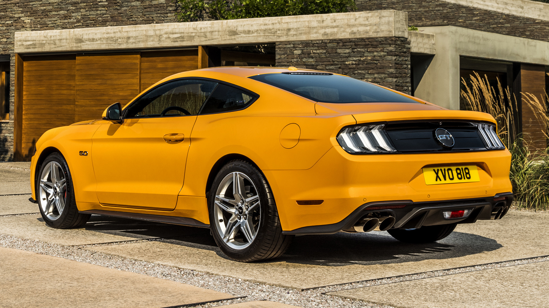 Download mobile wallpaper Ford, Car, Muscle Car, Ford Mustang Gt, Vehicles, Coupé, Yellow Car for free.