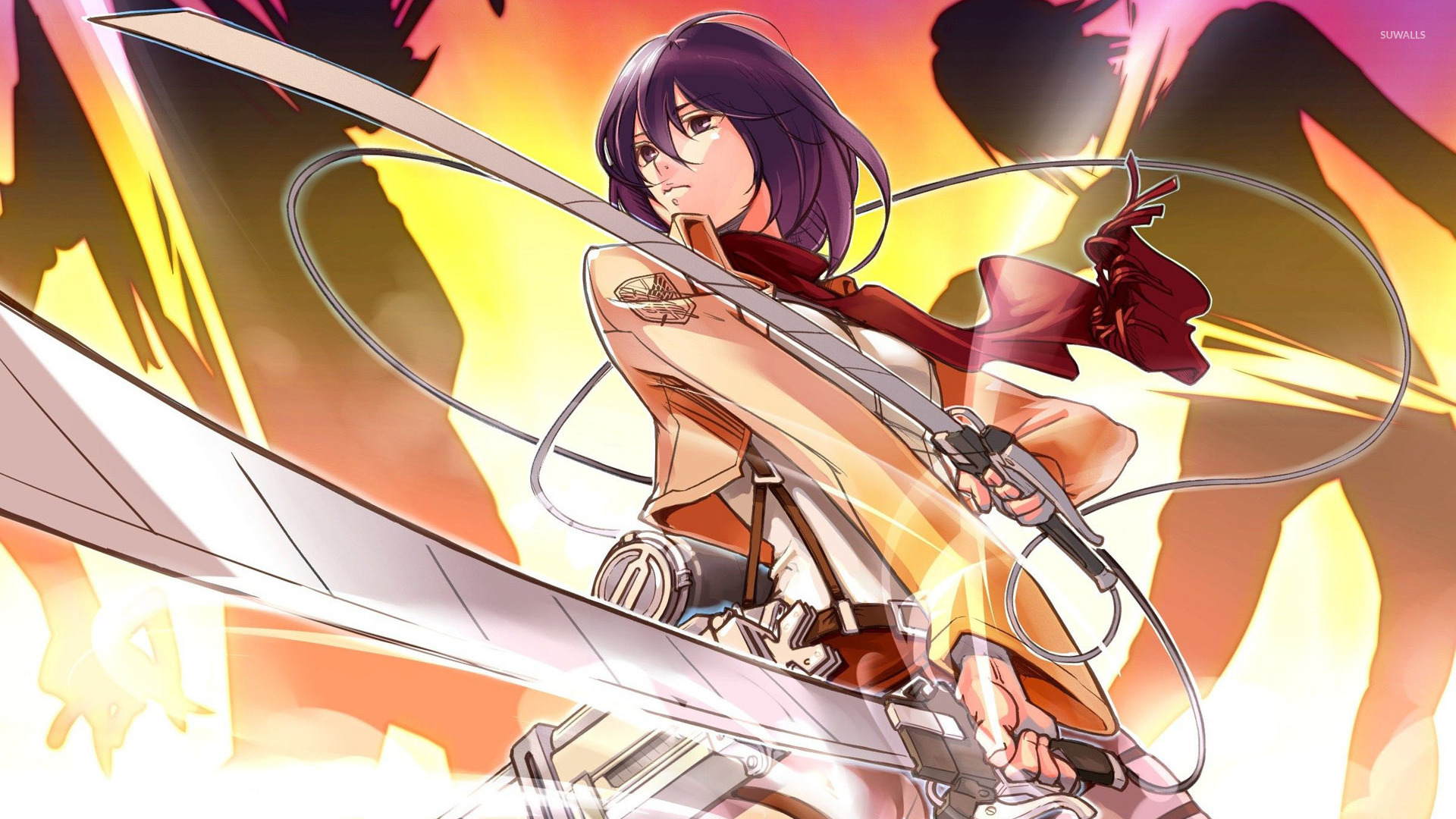 Téléchargez des papiers peints mobile Animé, Mikasa Ackerman, L'attaque Des Titans gratuitement.