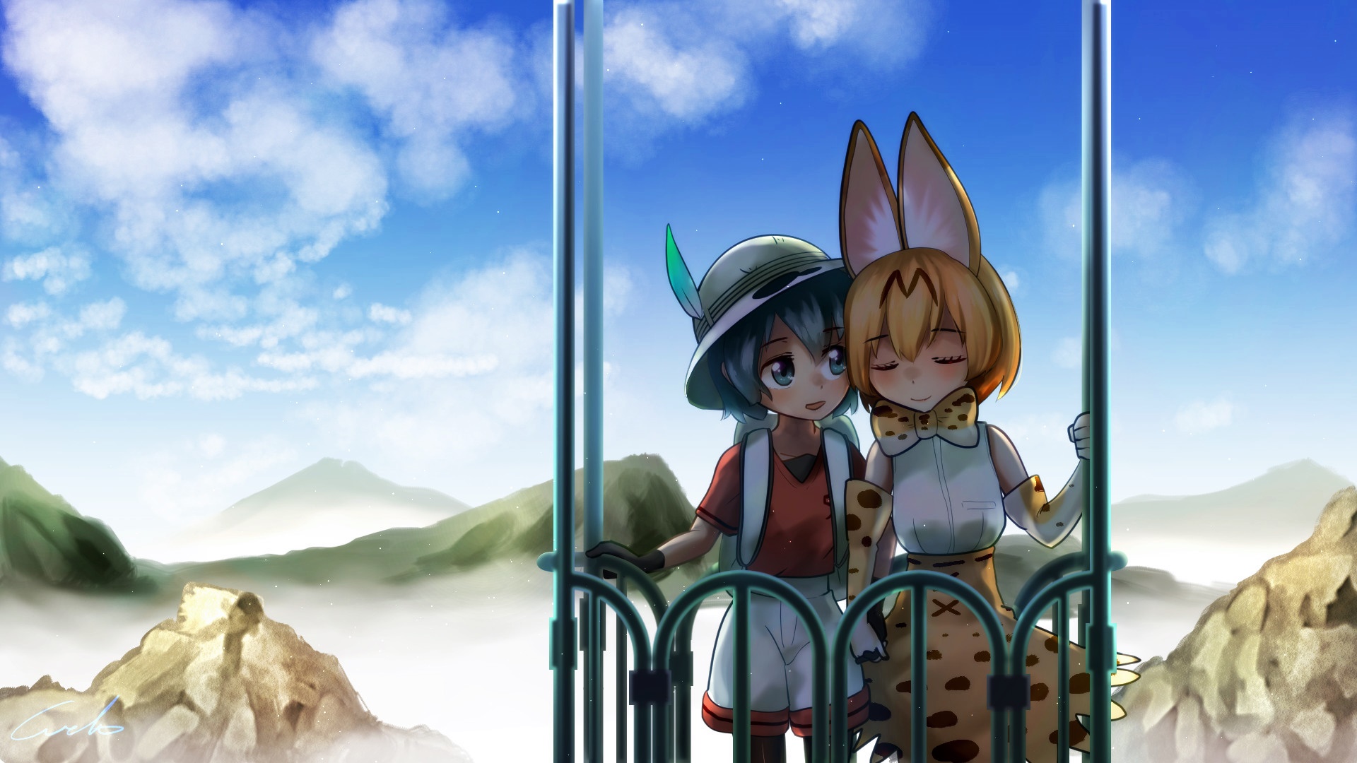 Download mobile wallpaper Anime, Serval (Kemono Friends), Kemono Friends, Kaban (Kemono Friends) for free.
