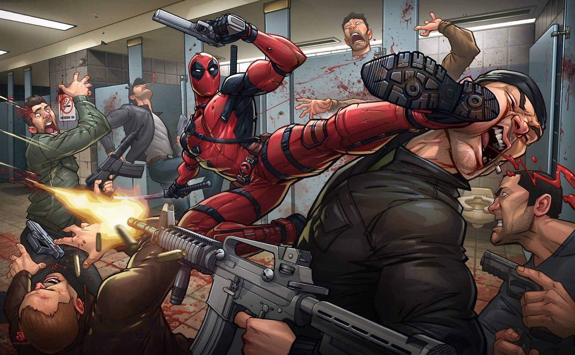 Handy-Wallpaper Deadpool, Comics kostenlos herunterladen.