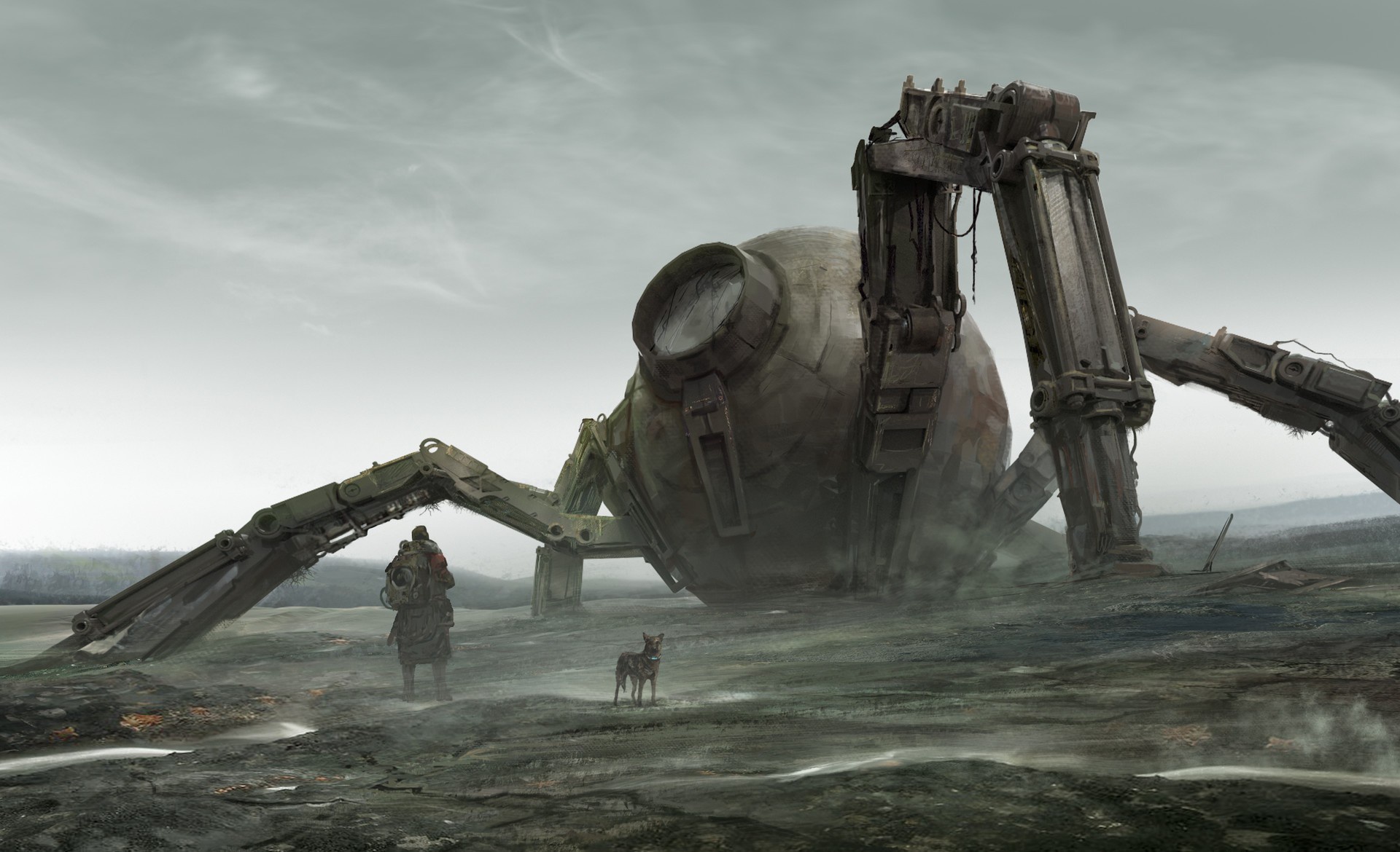 Free download wallpaper Dog, Robot, Sci Fi, Post Apocalyptic on your PC desktop