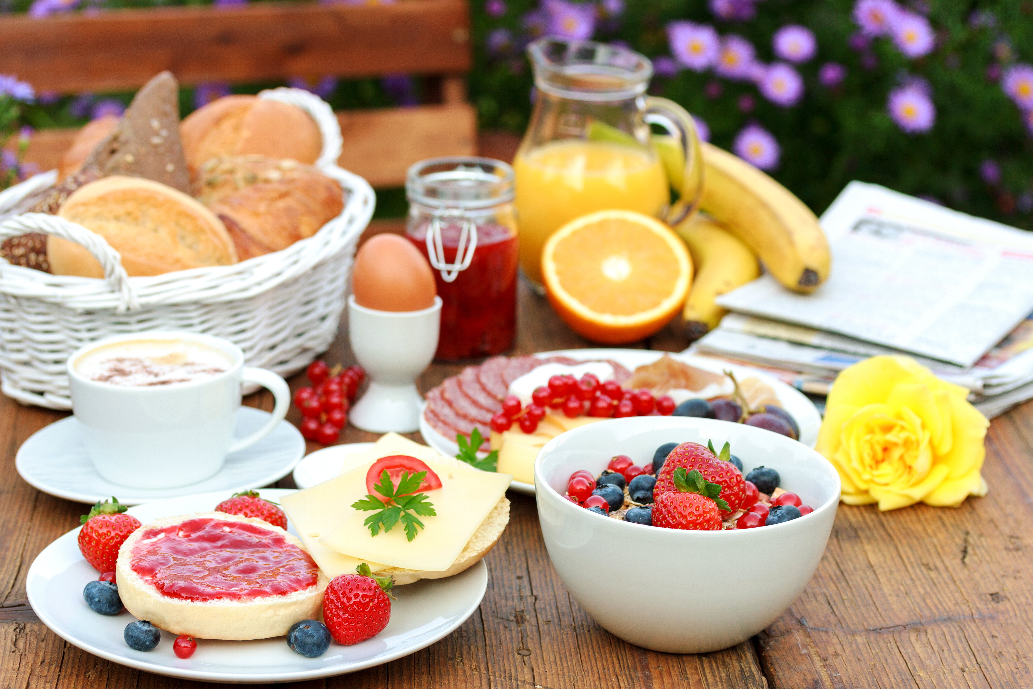 Free download wallpaper Food, Strawberry, Cheese, Blueberry, Breakfast, Biscuit on your PC desktop