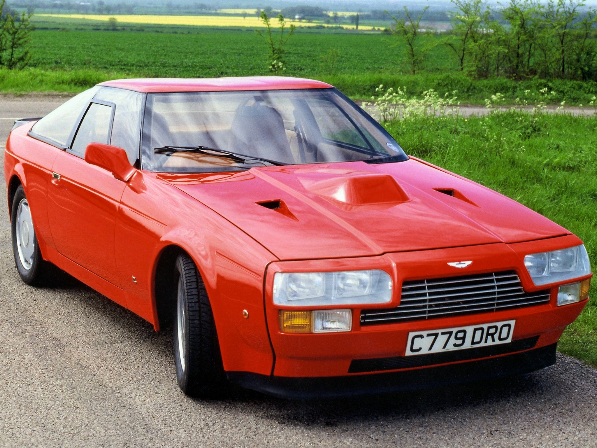 auto, aston martin, cars, red, front view, retro, v8, vantage, 1986