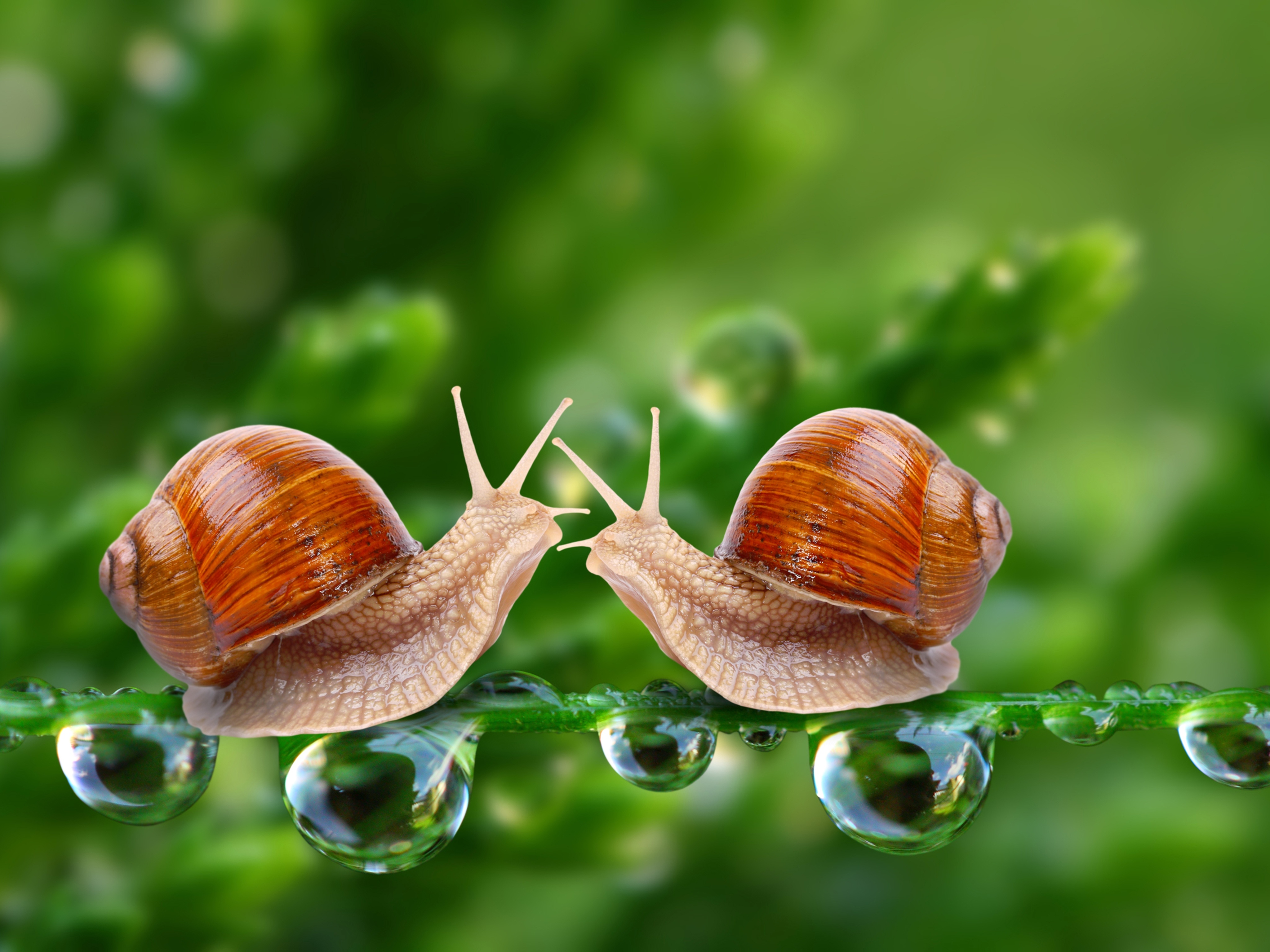 Free download wallpaper Macro, Insect, Animal, Snail, Water Drop on your PC desktop