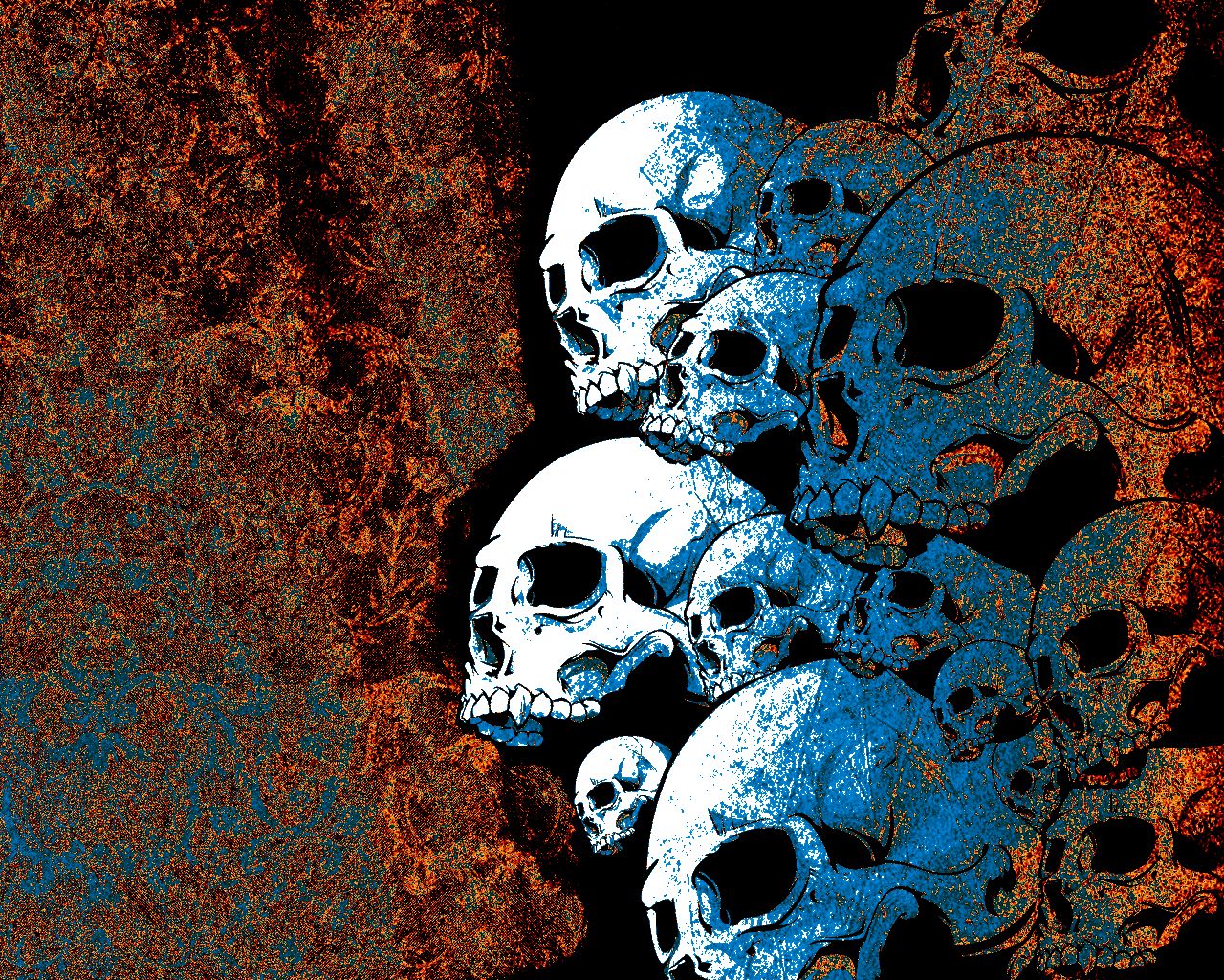 Download mobile wallpaper Dark, Skull for free.