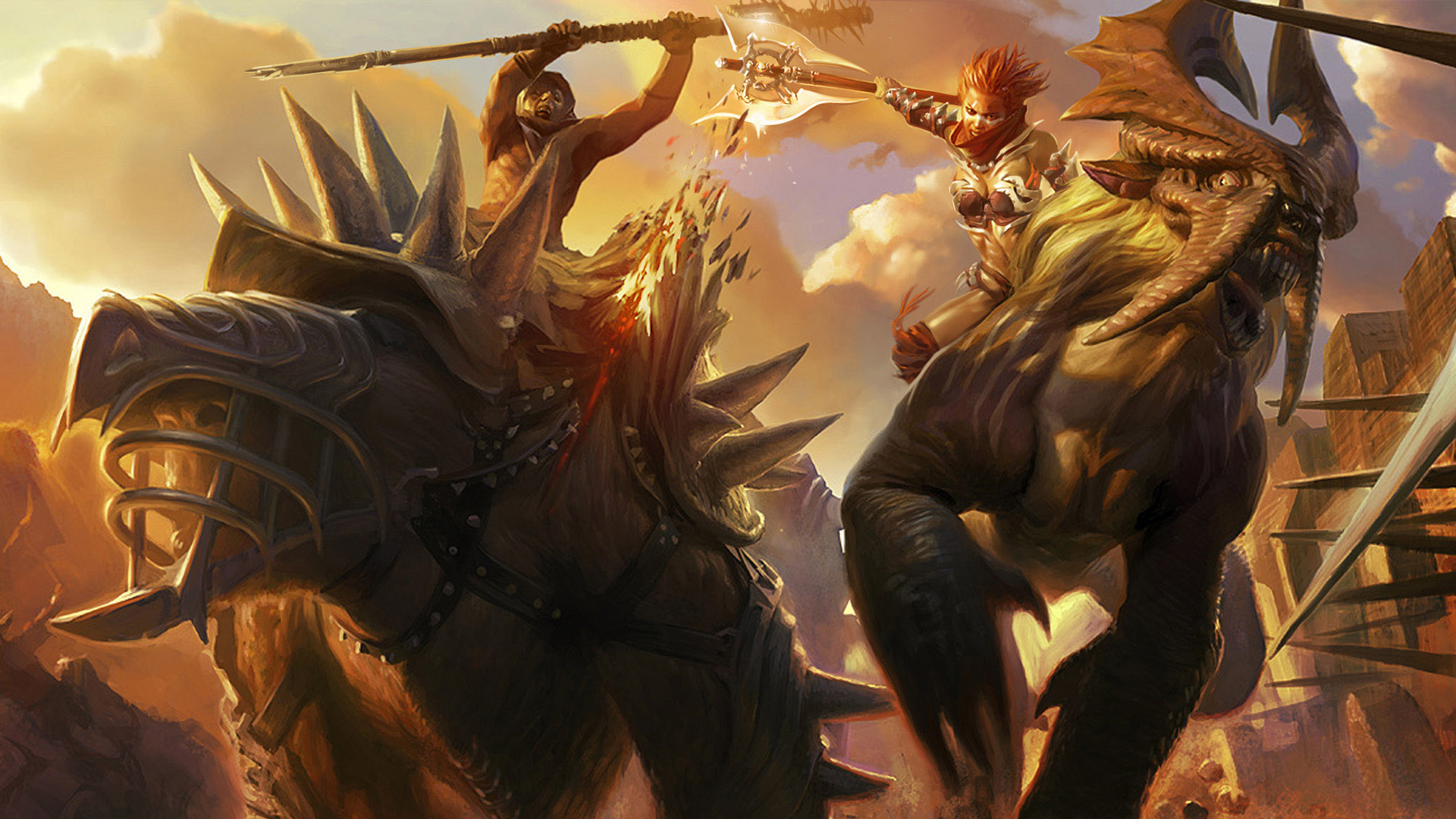 285342 descargar fondo de pantalla videojuego, golden axe: beast rider, golden axe: protectores de pantalla e imágenes gratis