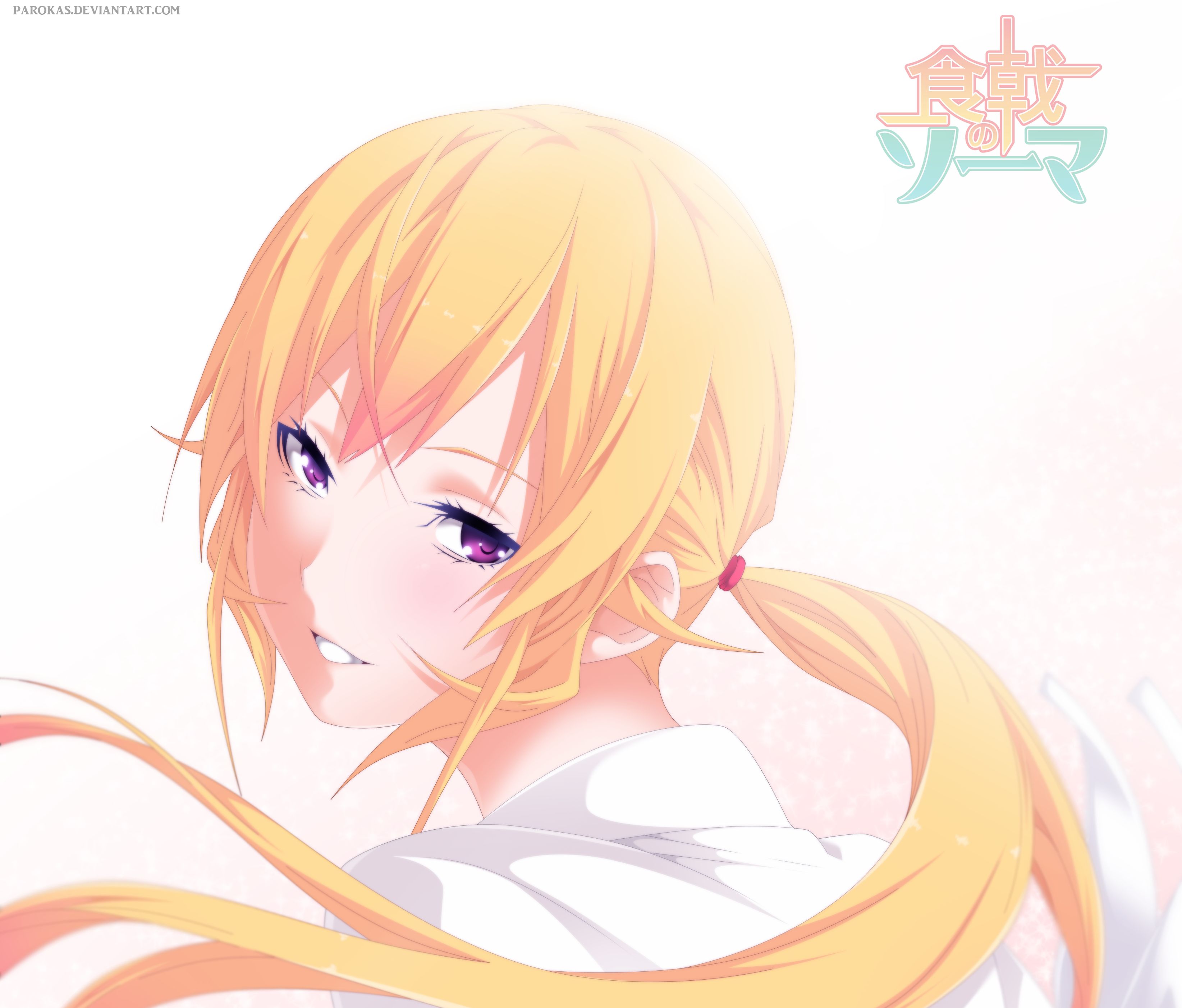 Laden Sie das Blondinen, Animes, Lila Augen, Erina Nakiri, Essenskriege: Shokugeki No Soma-Bild kostenlos auf Ihren PC-Desktop herunter