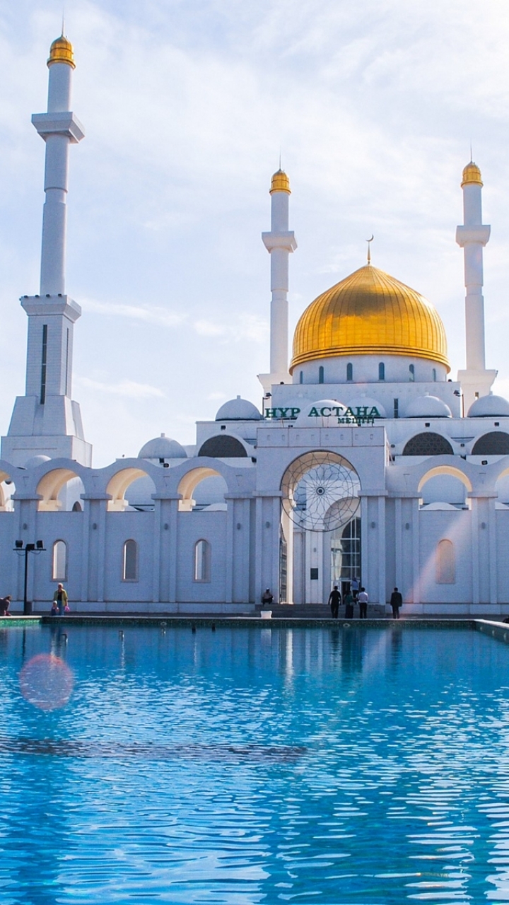 Скачать картинку Религиозные, Мечеть Нур Астана, Мечети в телефон бесплатно.
