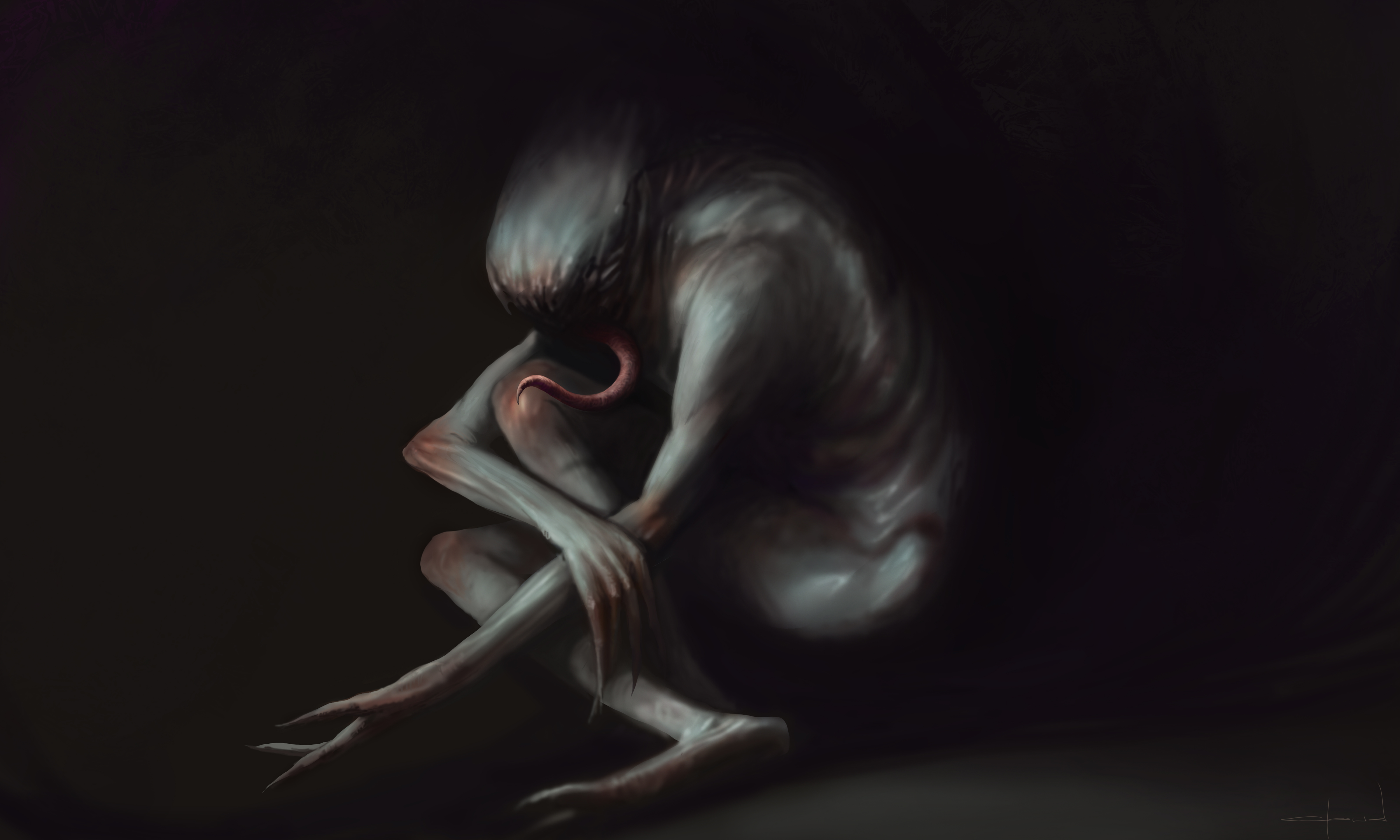 Download mobile wallpaper Dark, Creature for free.