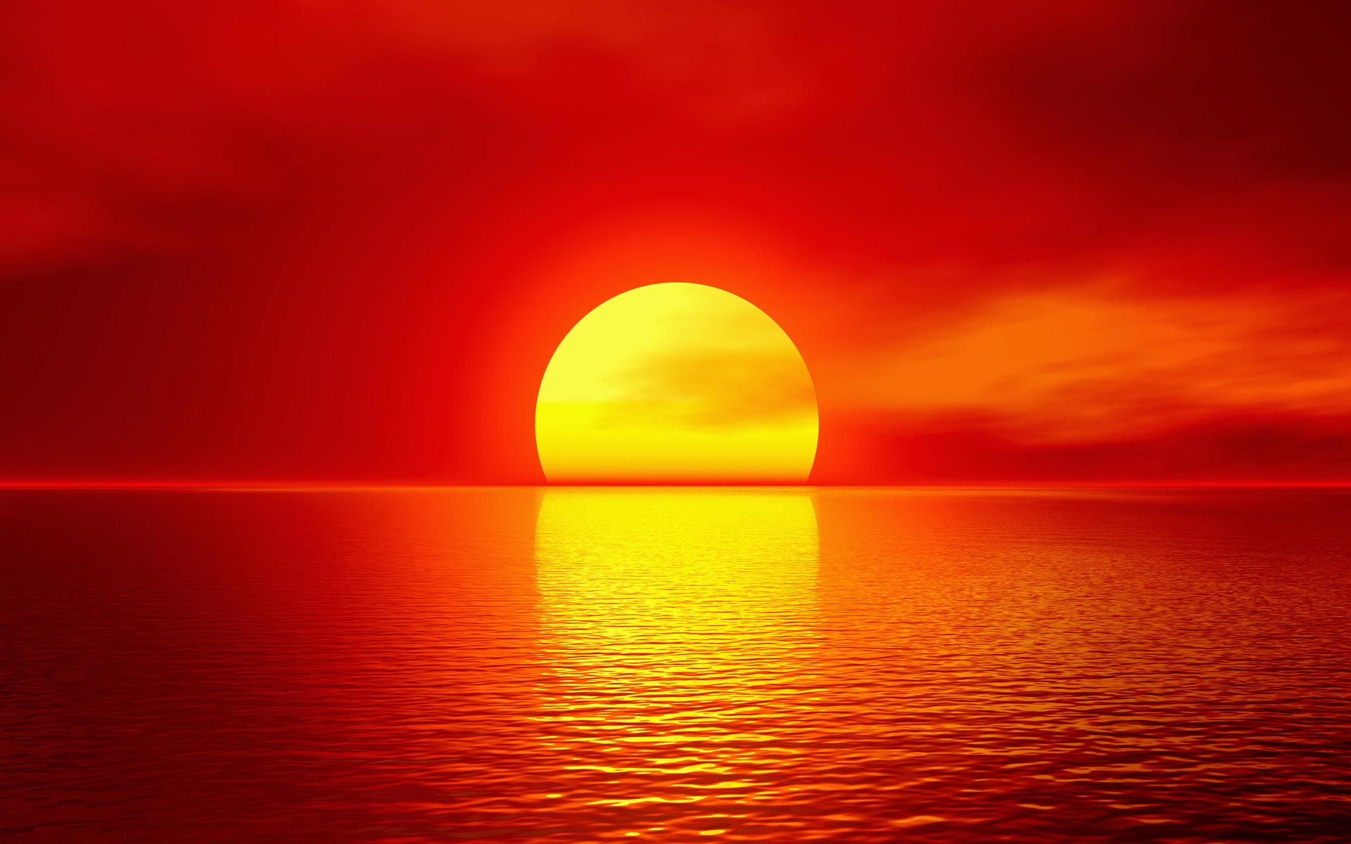 Download mobile wallpaper Water, Sunset, Sun, Reflection, Ocean, Artistic for free.