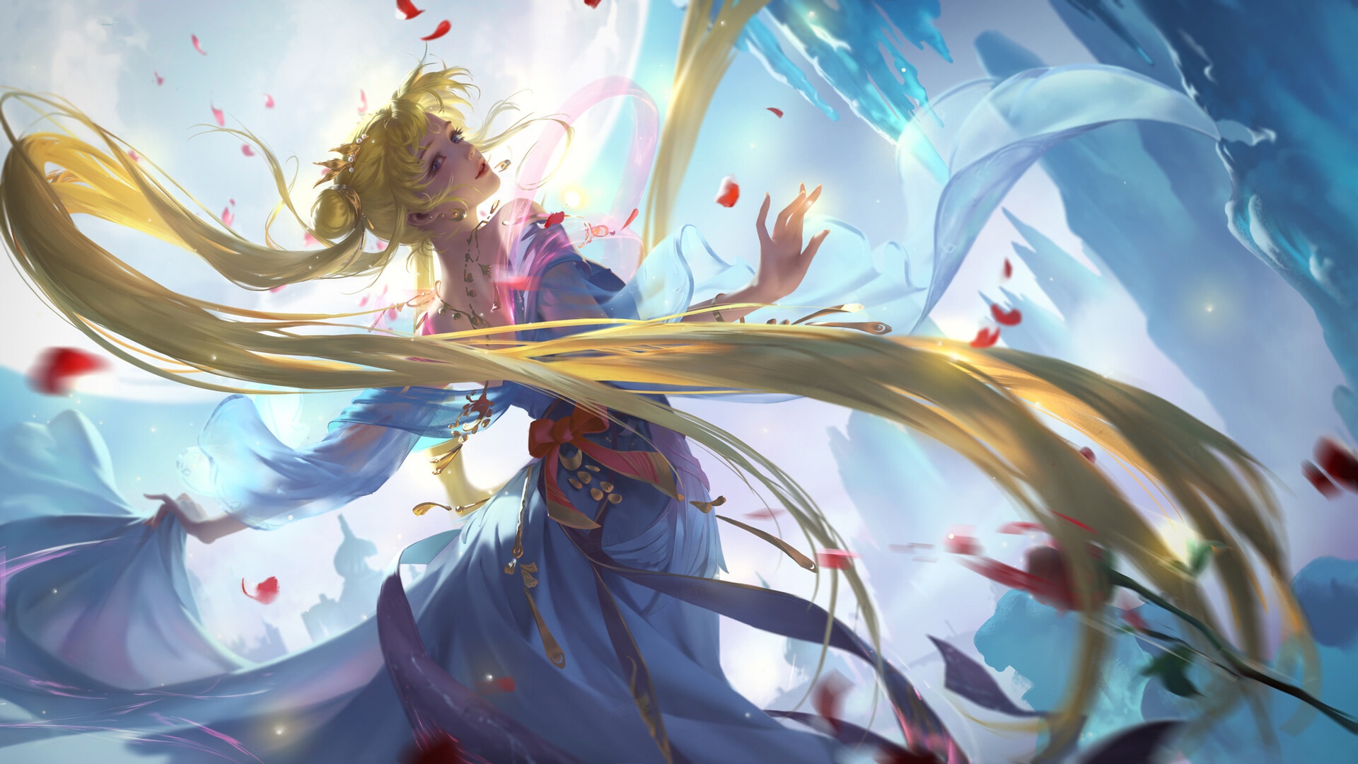 Free download wallpaper Anime, Blonde, Long Hair, Sailor Moon on your PC desktop