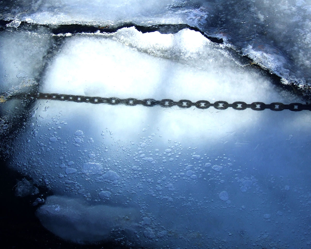 Download mobile wallpaper Winter, Ice, Earth, Chain for free.