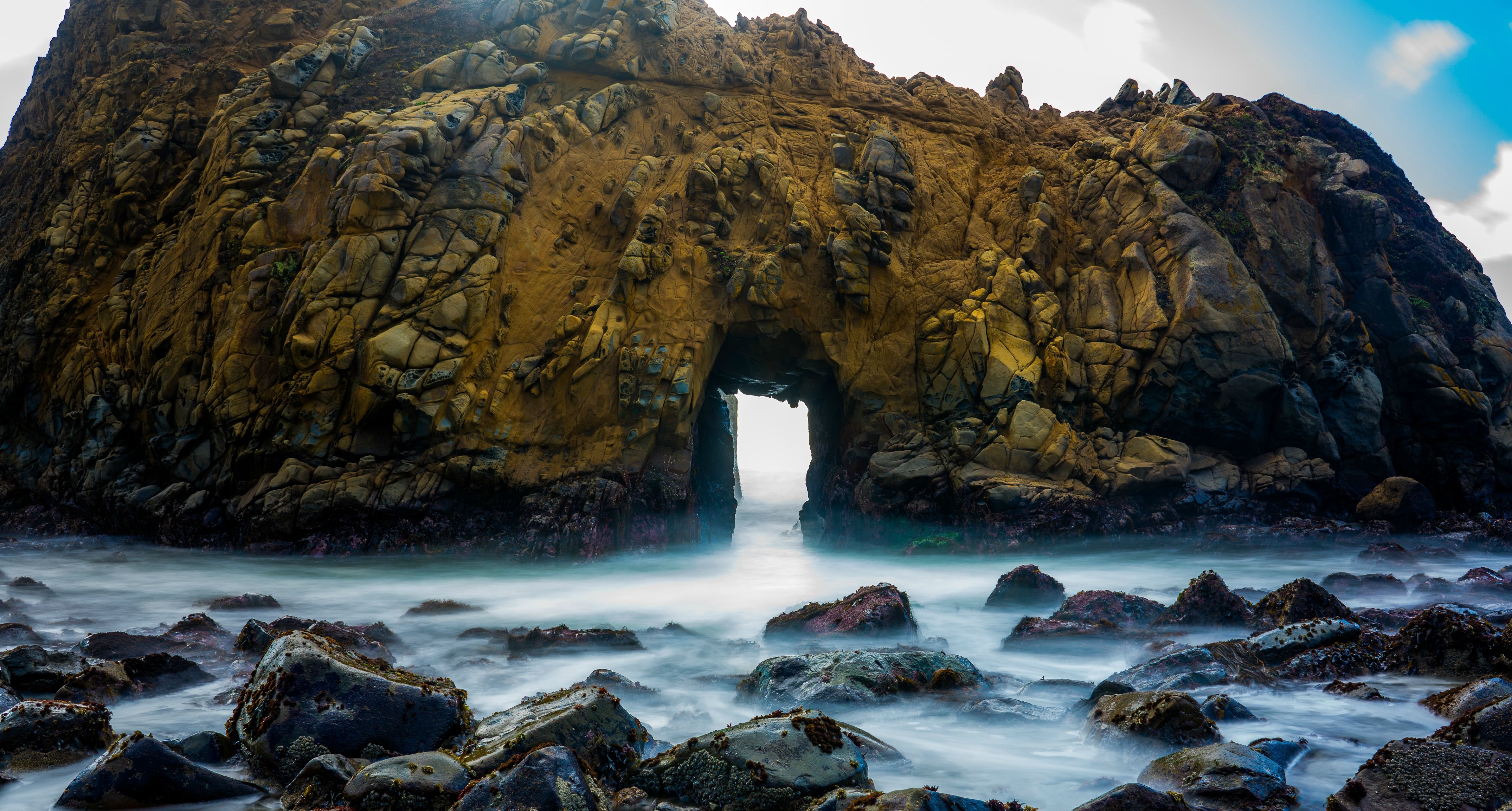 Free download wallpaper Rock, Ocean, Earth, California on your PC desktop