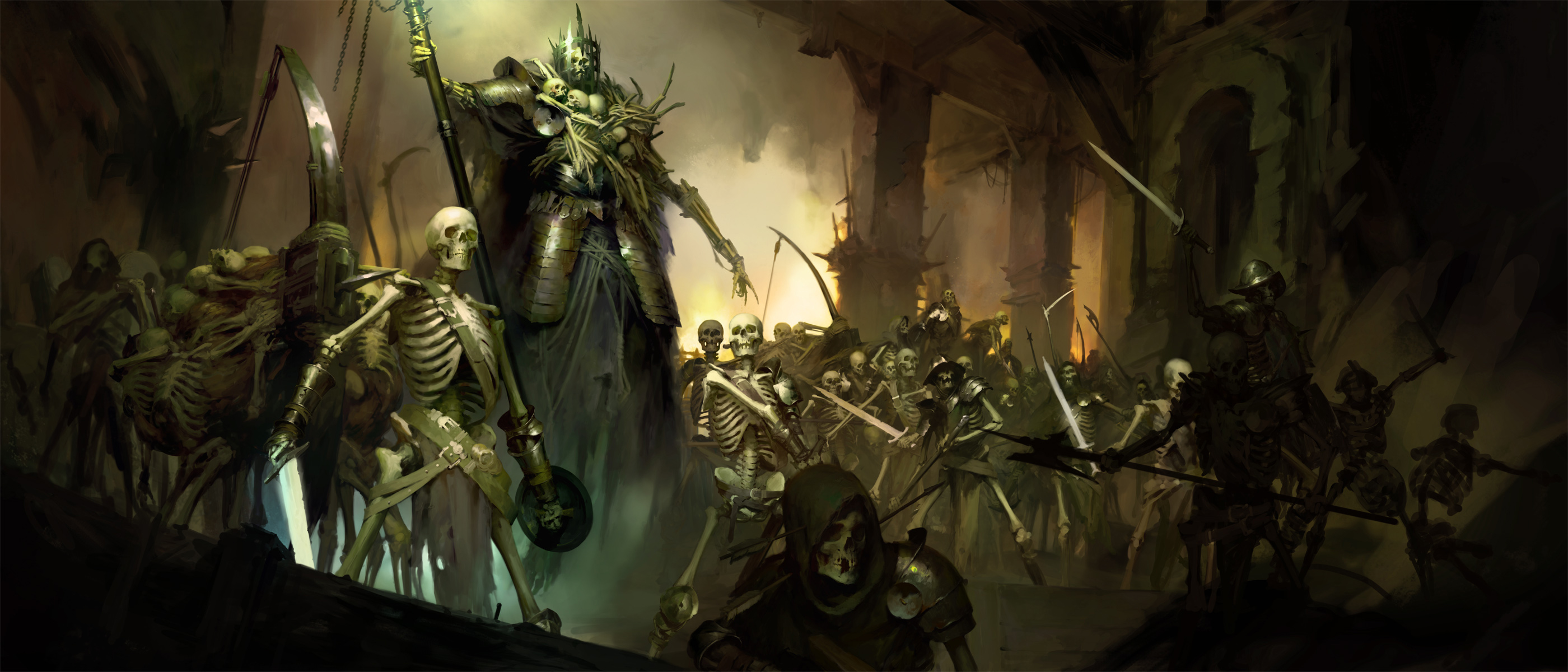 diablo iv, video game, necromancer, skeleton, warrior
