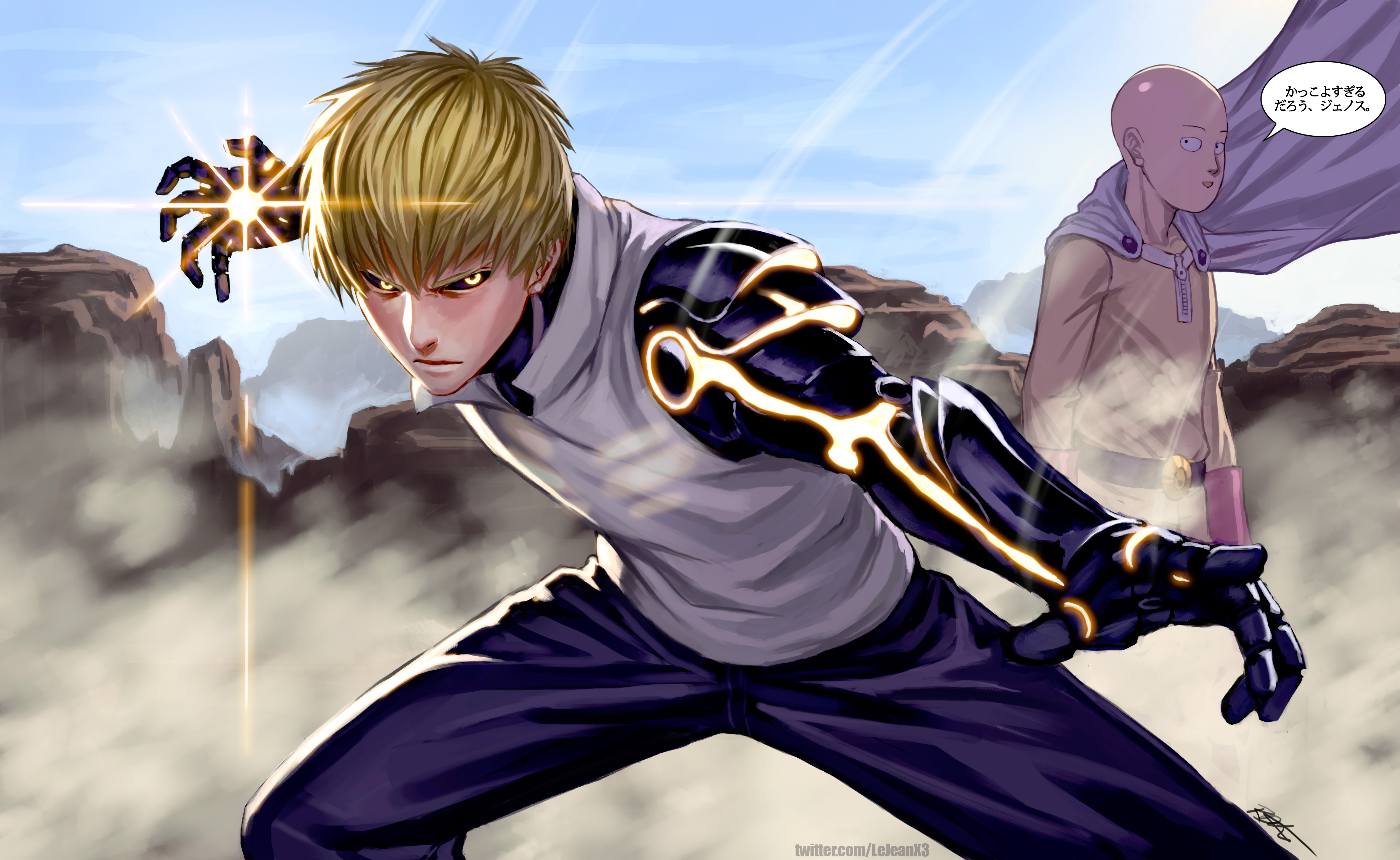 Free download wallpaper Anime, Saitama (One Punch Man), One Punch Man, Genos (One Punch Man) on your PC desktop