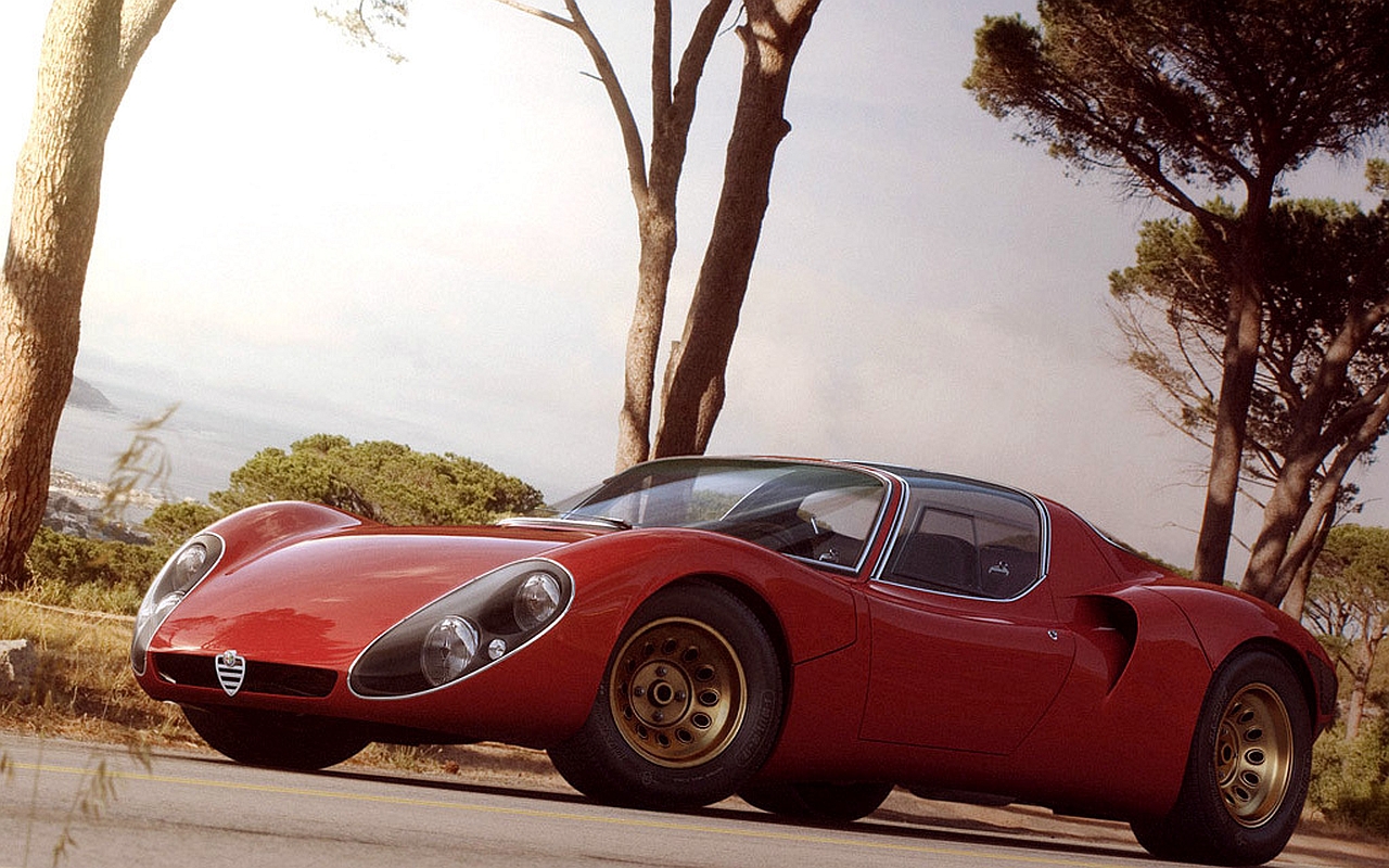 Завантажити шпалери Alfa Romeo 33 Stradale на телефон безкоштовно