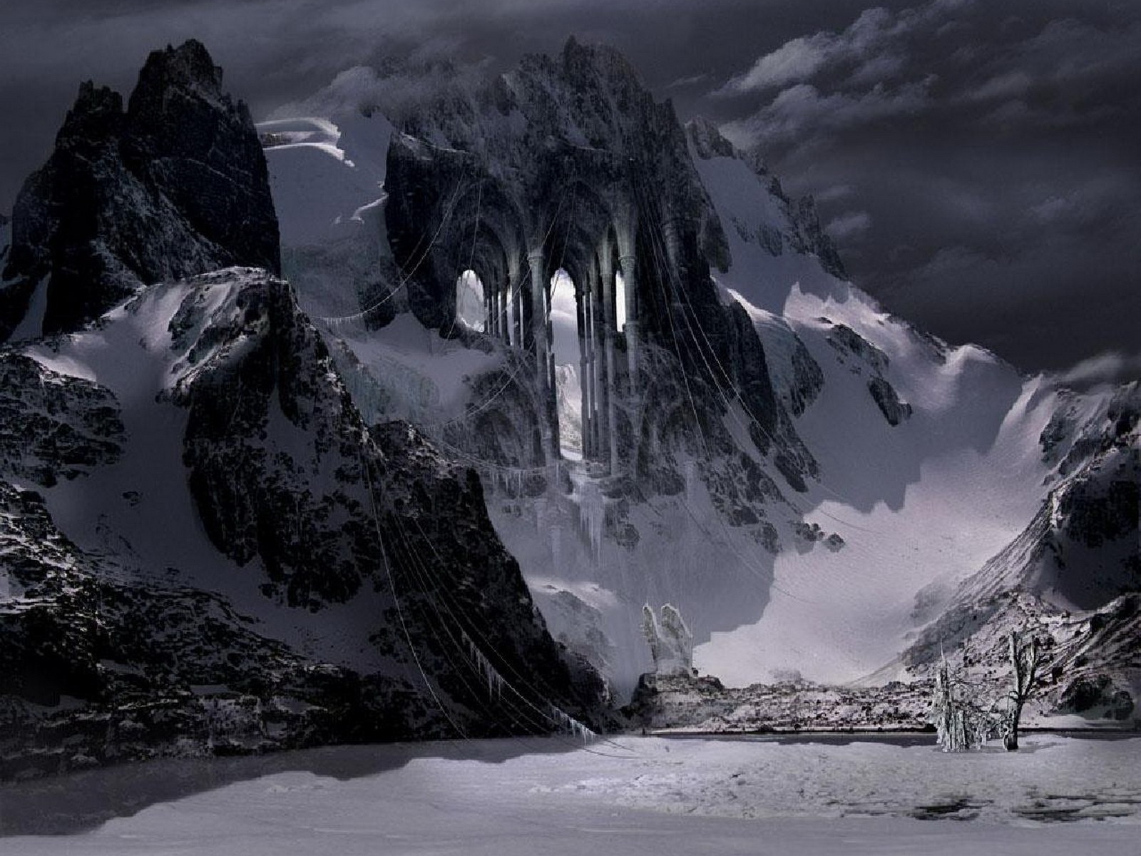Free download wallpaper Landscape, Winter, Fantasy on your PC desktop