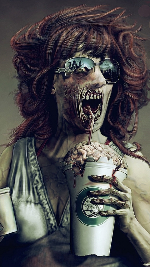 Download mobile wallpaper Dark, Zombie for free.