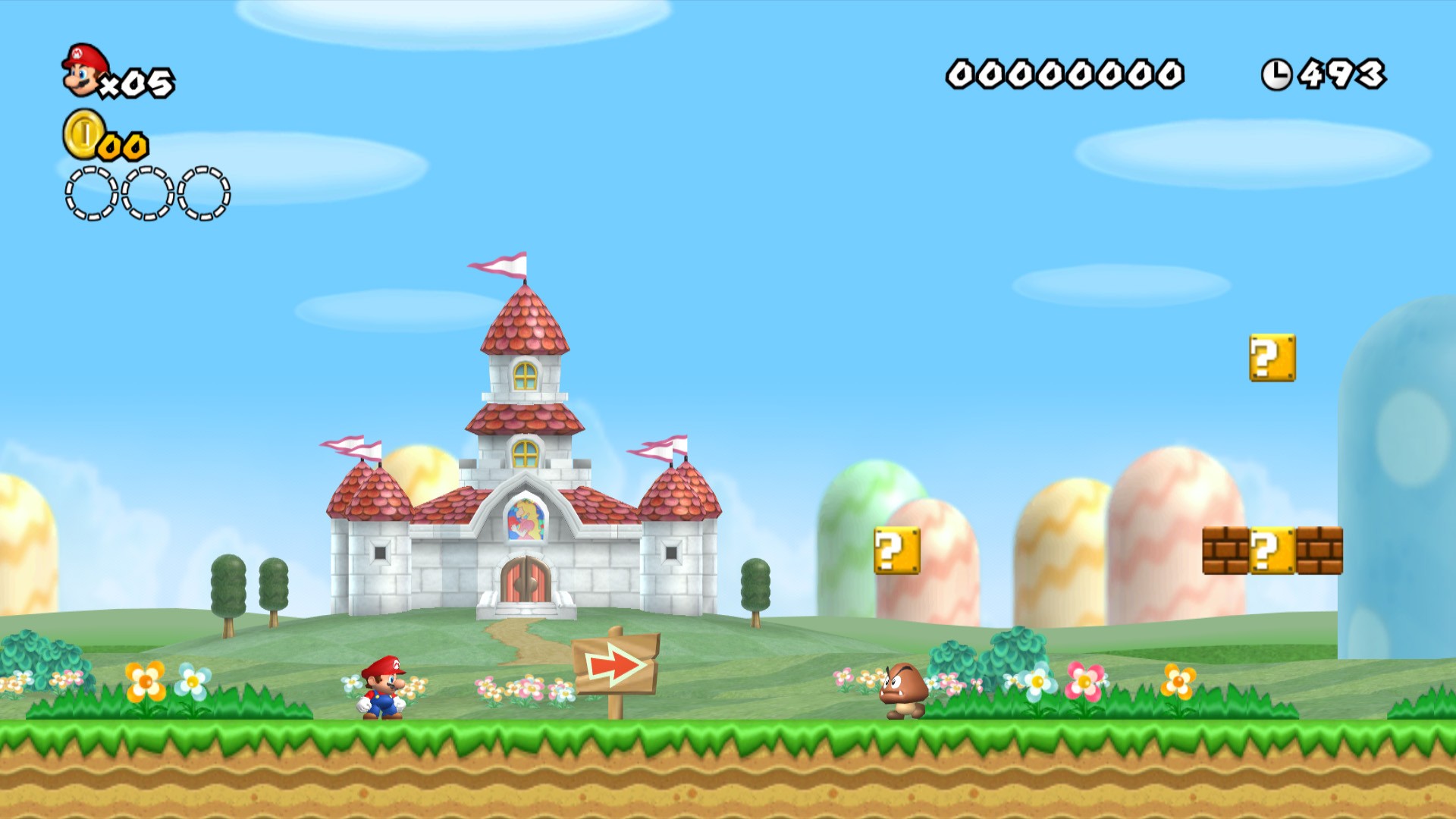 Скачать обои Новый Super Mario Bros Wii на телефон бесплатно