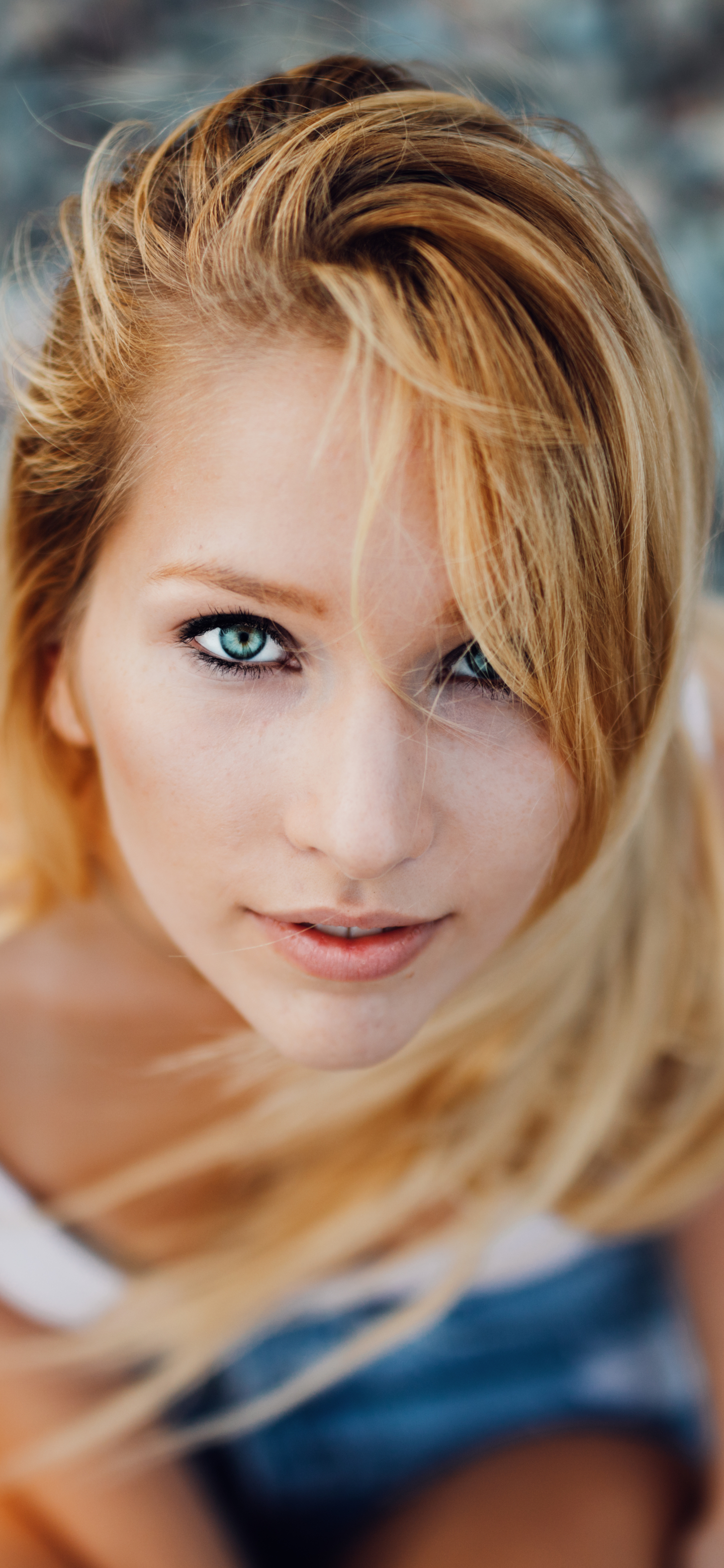 Handy-Wallpaper Blond, Modell, Frauen, Blaue Augen, Blondinen kostenlos herunterladen.