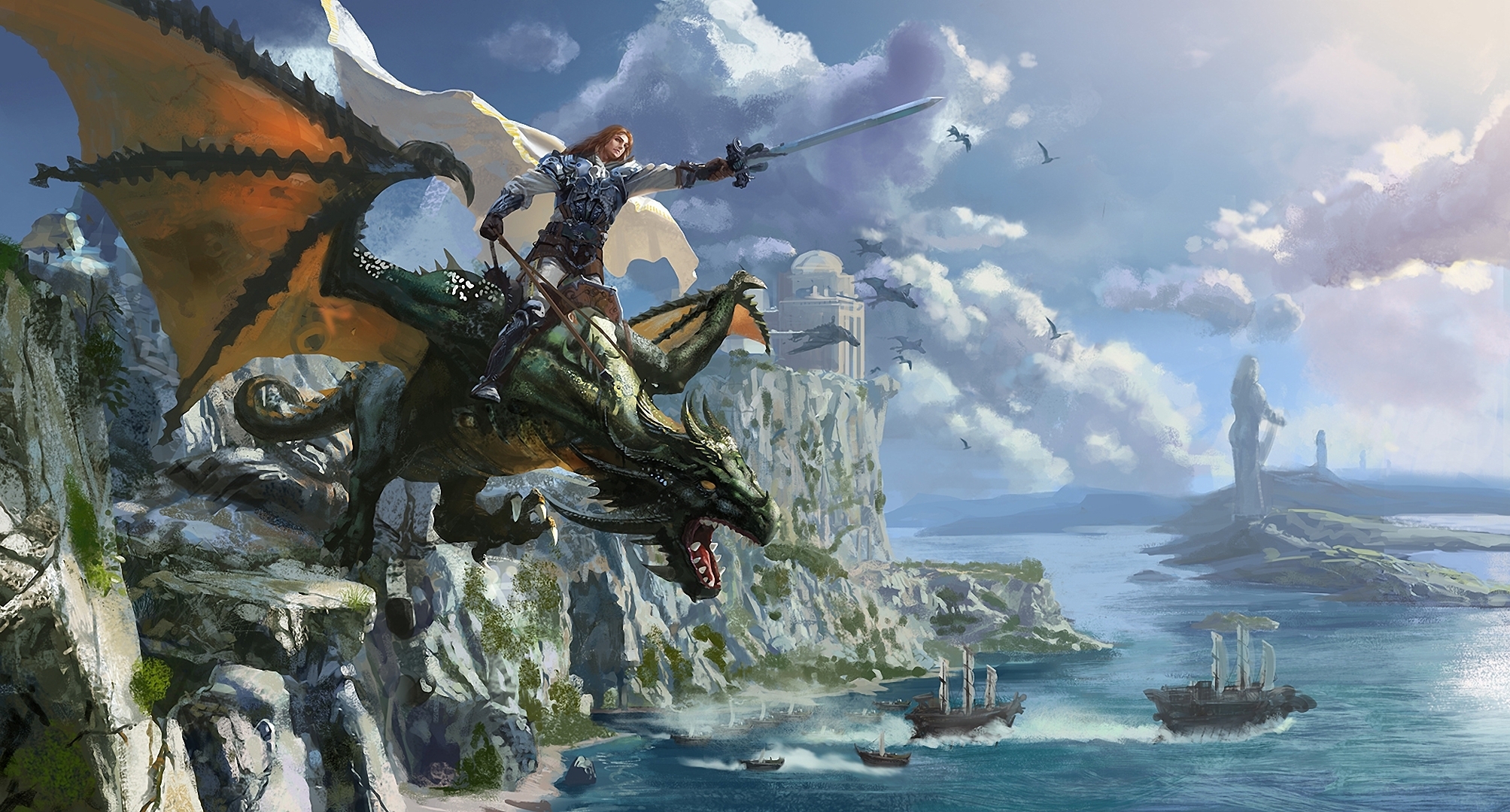 Free download wallpaper Fantasy, Dragon on your PC desktop