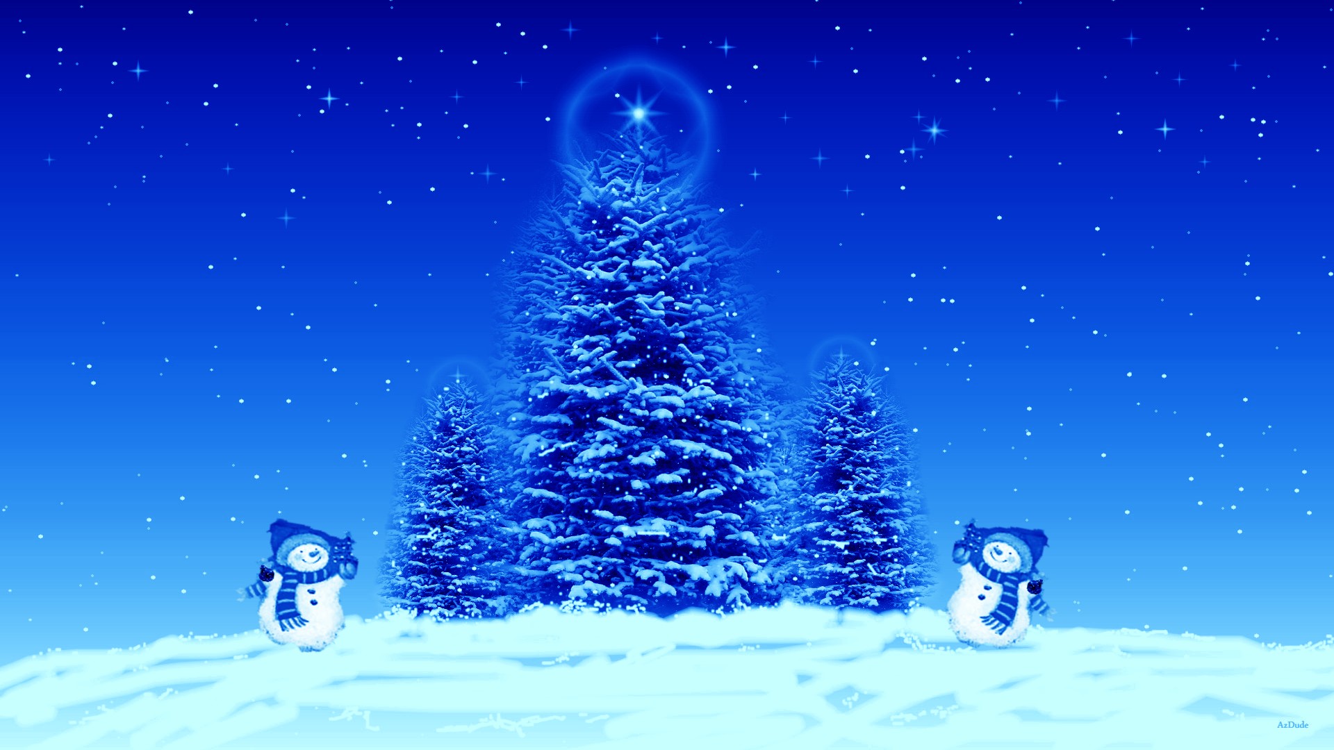Скачать картинку Рождество, Снеговик, Рождественская Елка, Праздничные в телефон бесплатно.