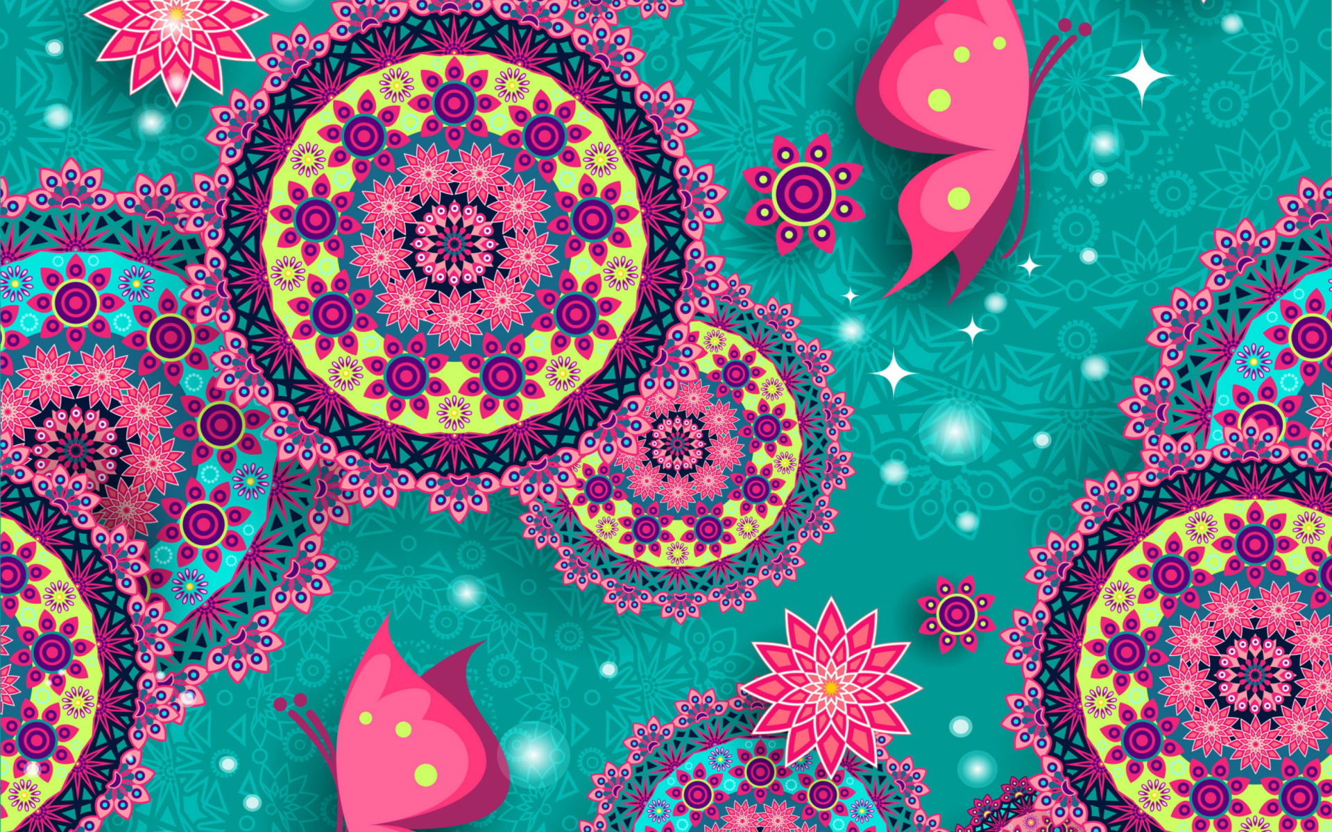 Download mobile wallpaper Abstract, Pink, Pattern, Vintage, Butterfly, Design for free.