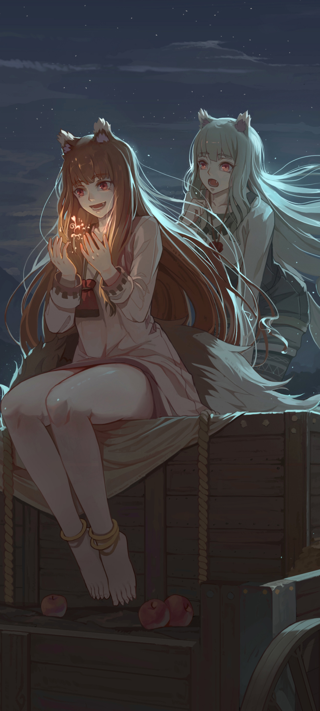 Download mobile wallpaper Anime, Holo (Spice & Wolf), Spice And Wolf, Myuri (Spice & Wolf) for free.