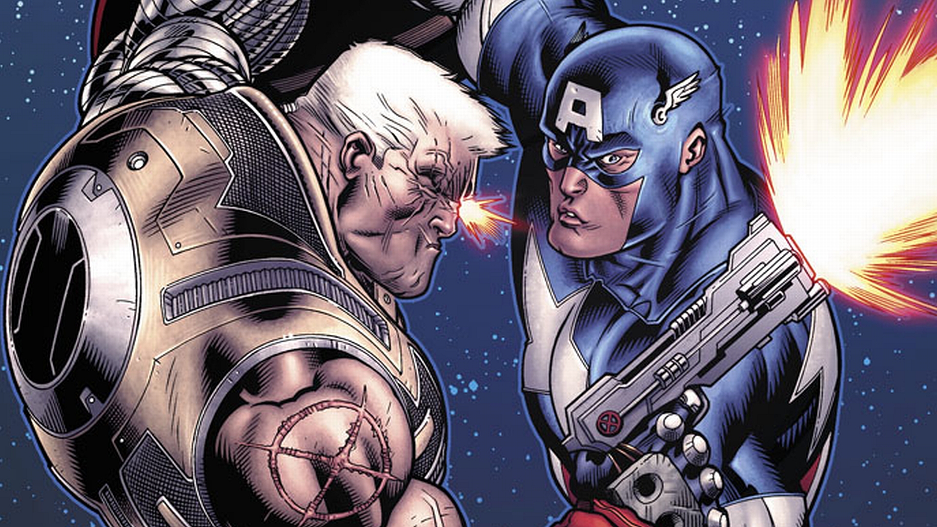 Baixar papel de parede para celular de Cabo (Marvel Comics), Os Vingadores, Capitão América, História Em Quadrinhos gratuito.