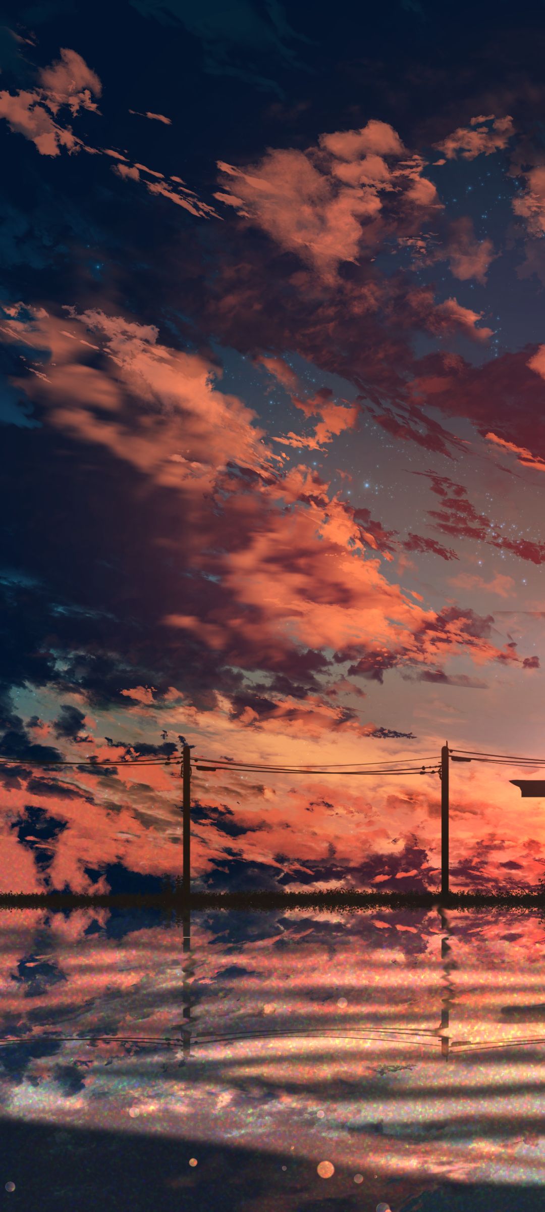Download mobile wallpaper Anime, Sunset, Sky, Sunrise for free.