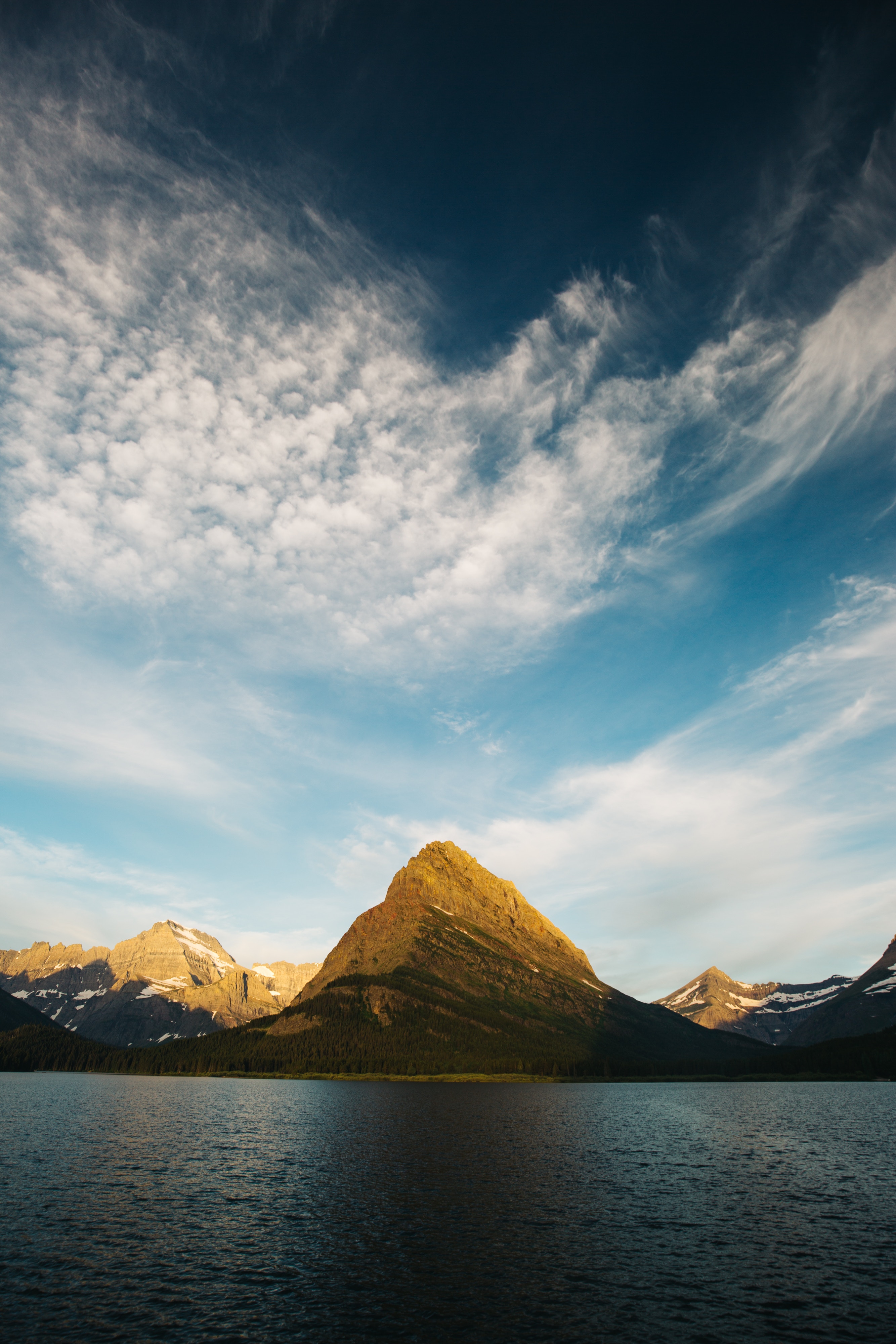 Free download wallpaper Sky, Mountains, Lake, Flow, Nature on your PC desktop