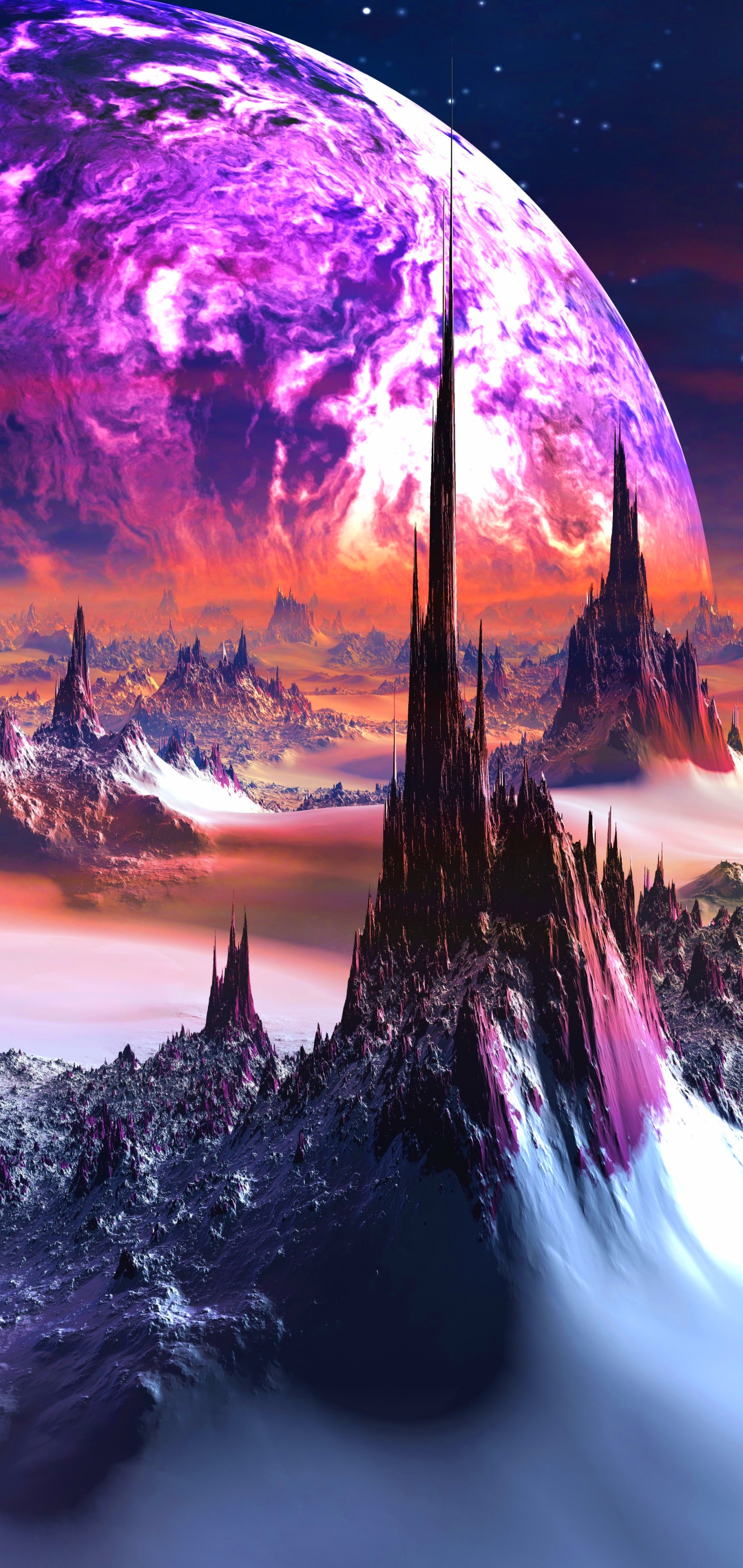 Handy-Wallpaper Landschaft, Platz, Planet, Science Fiction, Weltraum kostenlos herunterladen.