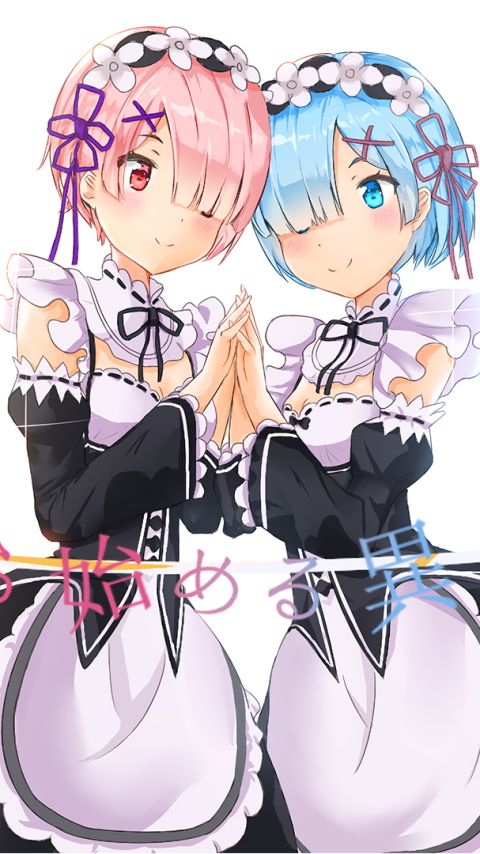 Скачать картинку Аниме, Re:zero Начало Жизни В Другом Мире, Рам (Re: Ноль), Рем (Re: Ноль) в телефон бесплатно.