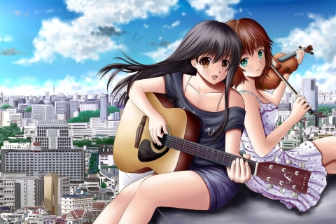 Free download wallpaper Music, Anime on your PC desktop