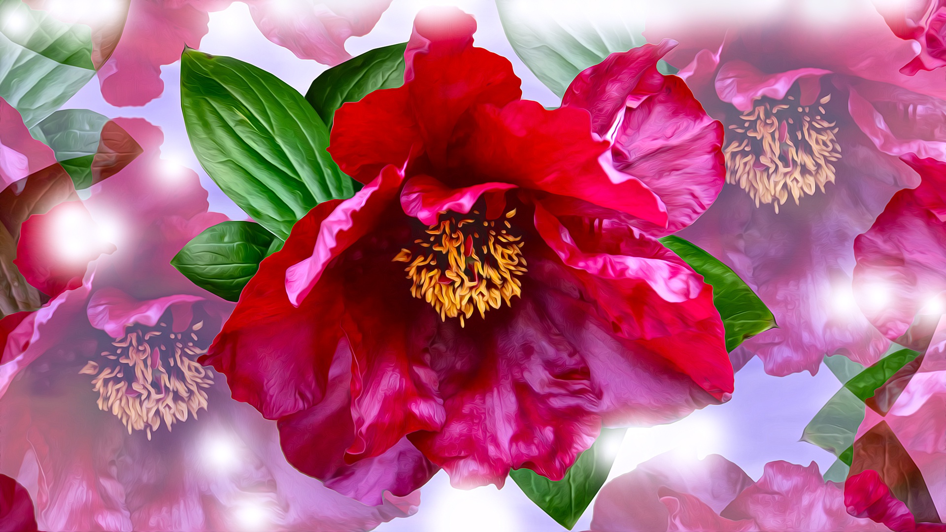 Descarga gratis la imagen Flores, Flor, Artístico, Peonia en el escritorio de tu PC