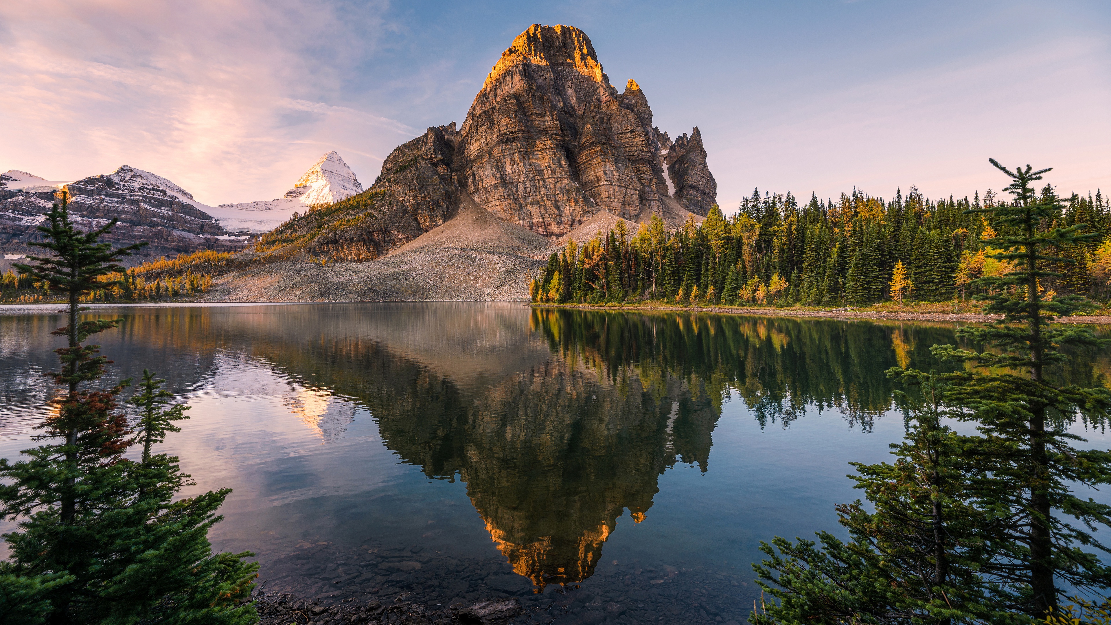 Téléchargez gratuitement l'image Montagnes, Montagne, Lac, Forêt, Terre/nature, Réflection sur le bureau de votre PC