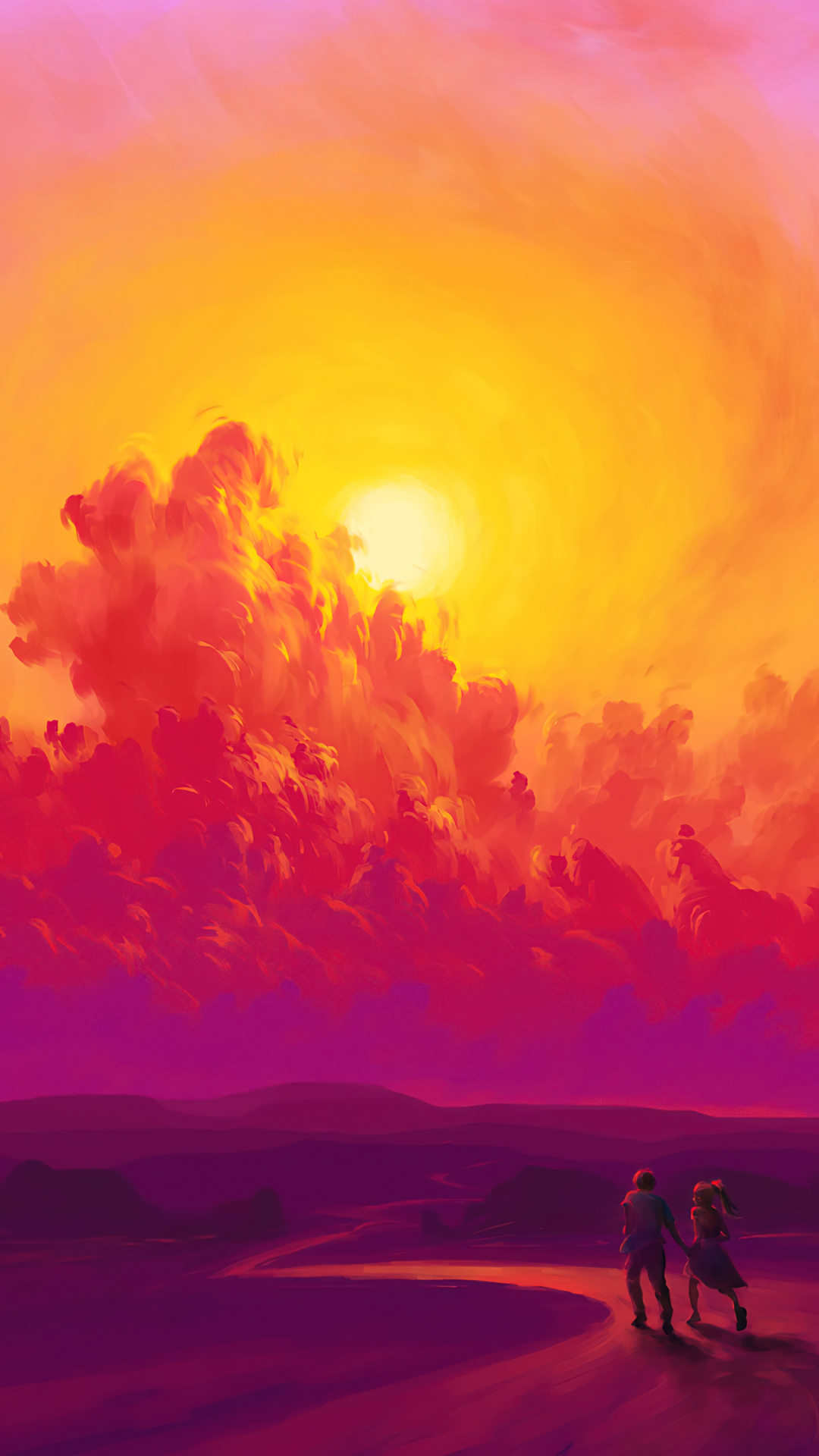 Download mobile wallpaper Sunset, Artistic for free.