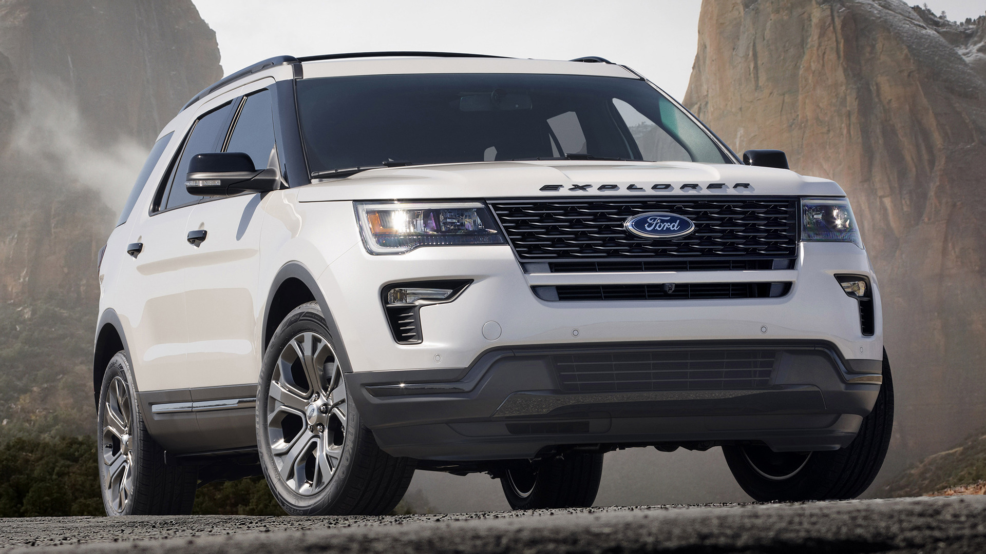 vehicles, ford explorer sport, car, crossover car, suv, white car, ford