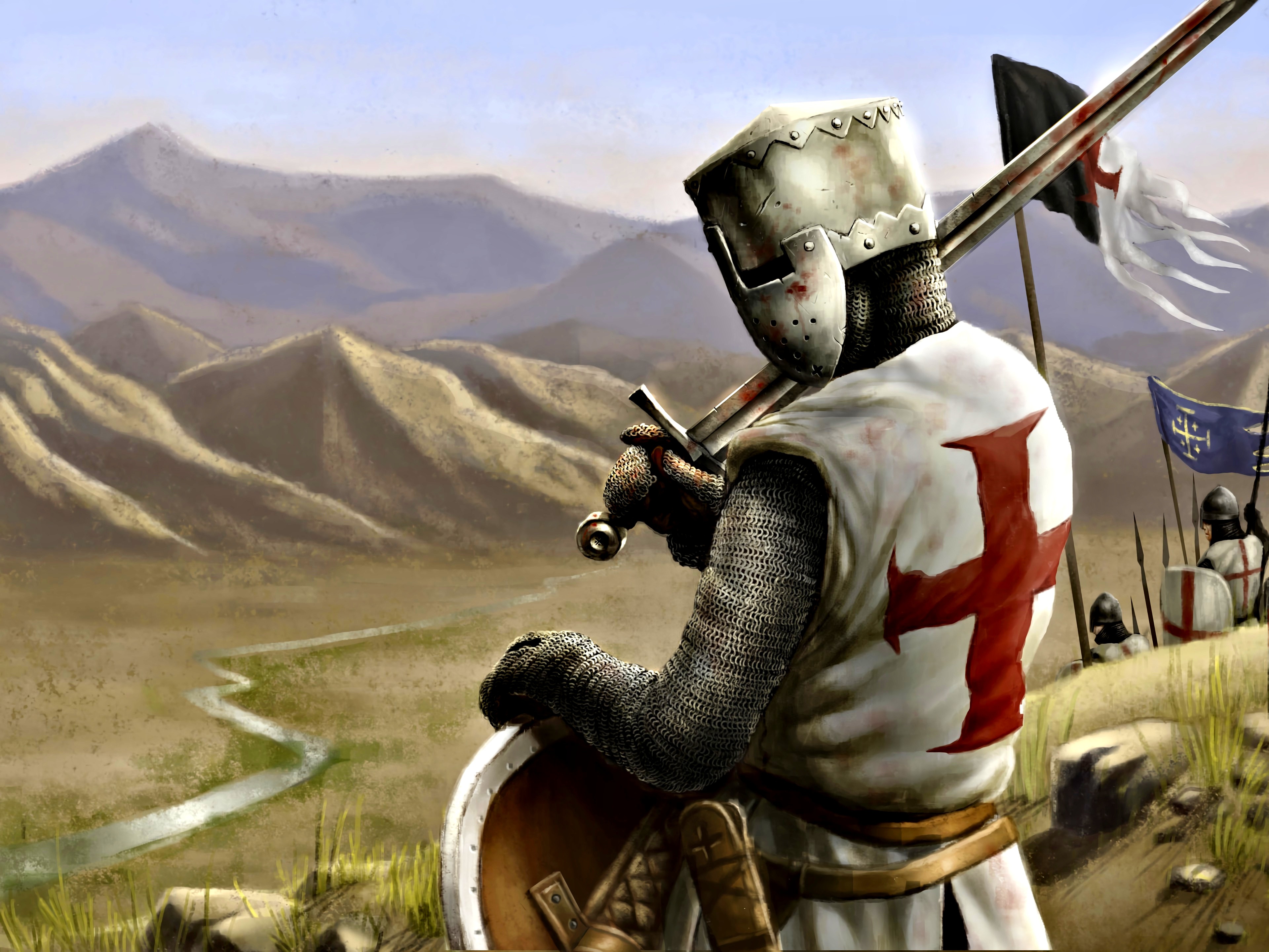 PCデスクトップにファンタジー, 戦士, 騎士, 鎧, テンプル騎士団画像を無料でダウンロード