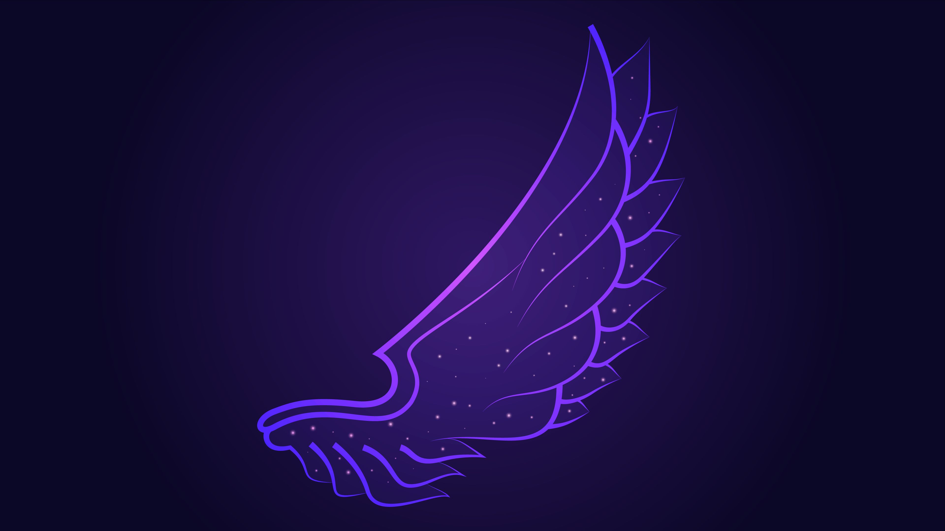 Download mobile wallpaper Purple, Wings, Artistic for free.